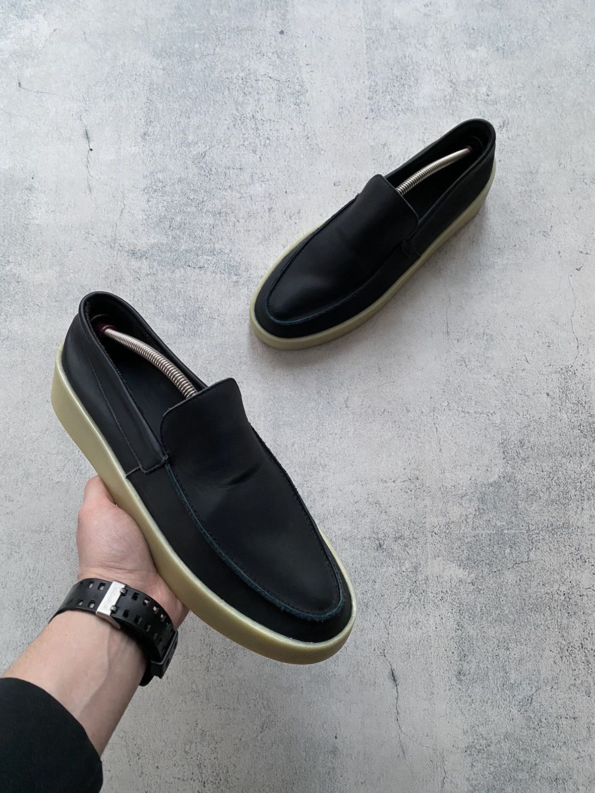 Fear of God Fear Of God 7th Collection Black Leather Loafer Shoes | Grailed