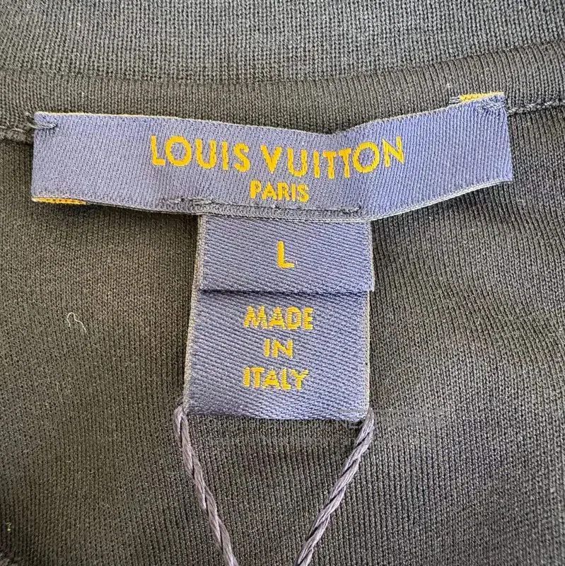 Louis Vuitton Louis Vuitton Black Cotton Short Sleeve Dress . Size L / US 10 / IT 46 - 5 Thumbnail