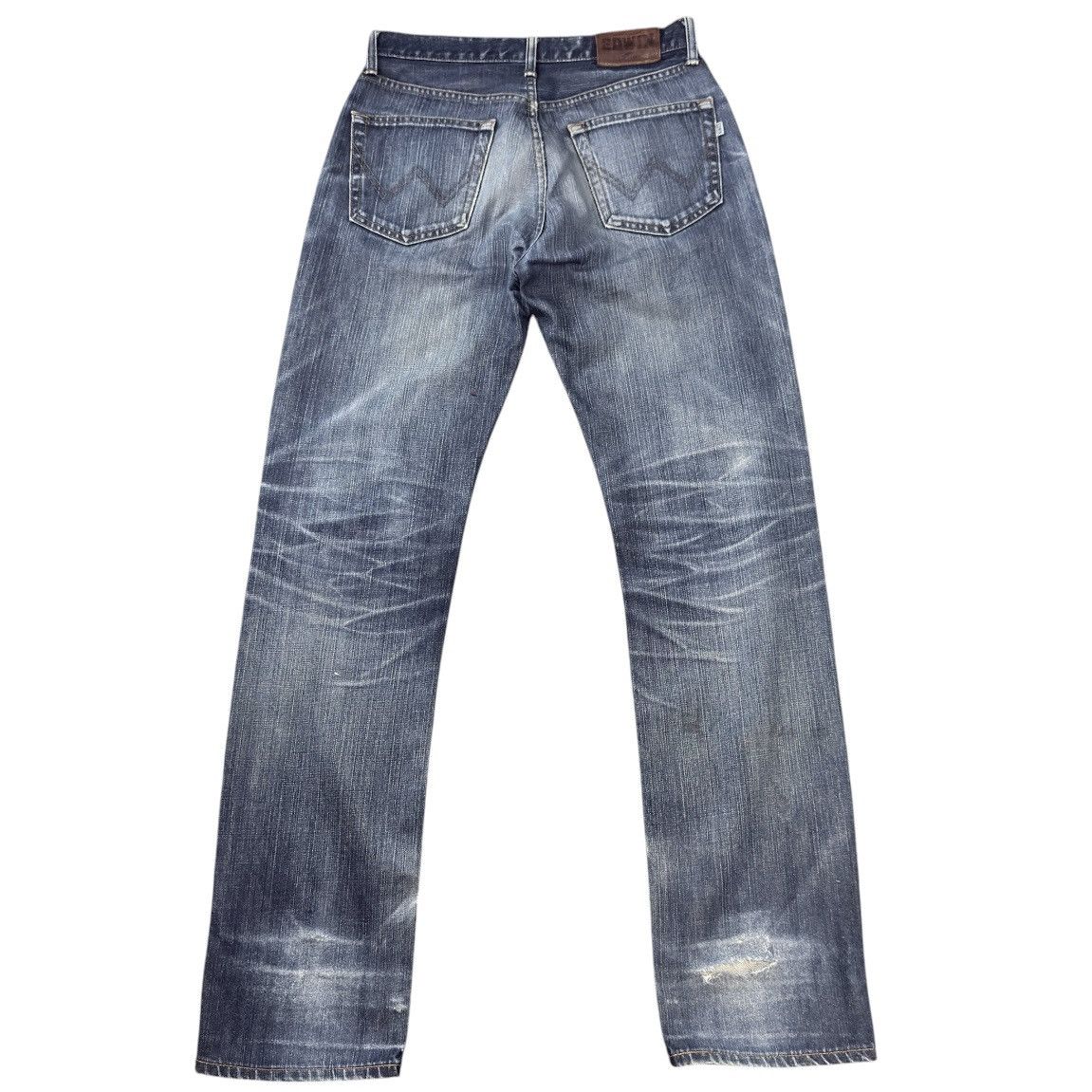 Kapital Vintage Edwin 403 Japanese Denim Distressed Fade Indigo Jean Size US 30 / EU 46 - 2 Thumbnail