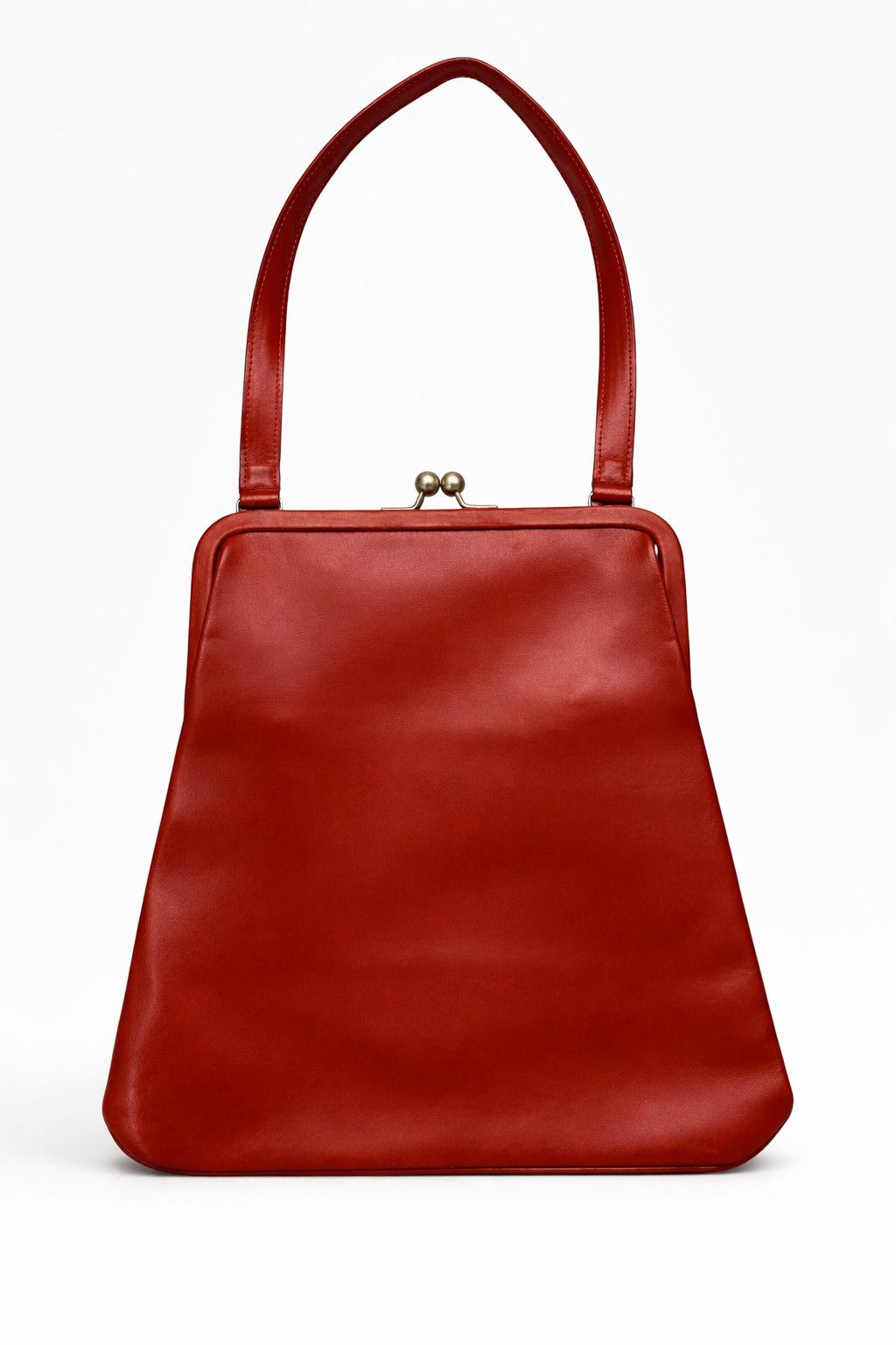 Jean Paul Gaultier Jean Paul Gaultier Red Leather Lock Bag Shoulder Handbag Size ONE SIZE - 2 Thumbnail