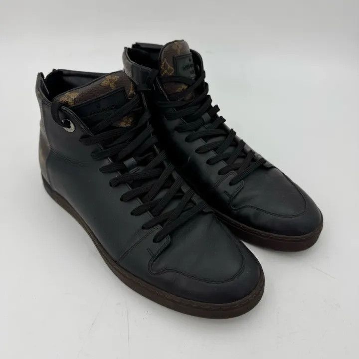 Louis Vuitton Louis Vuitton Black High-Top Lace-Up Sneakers -2508 Size US 8.5 / EU 41-42 - 4 Thumbnail