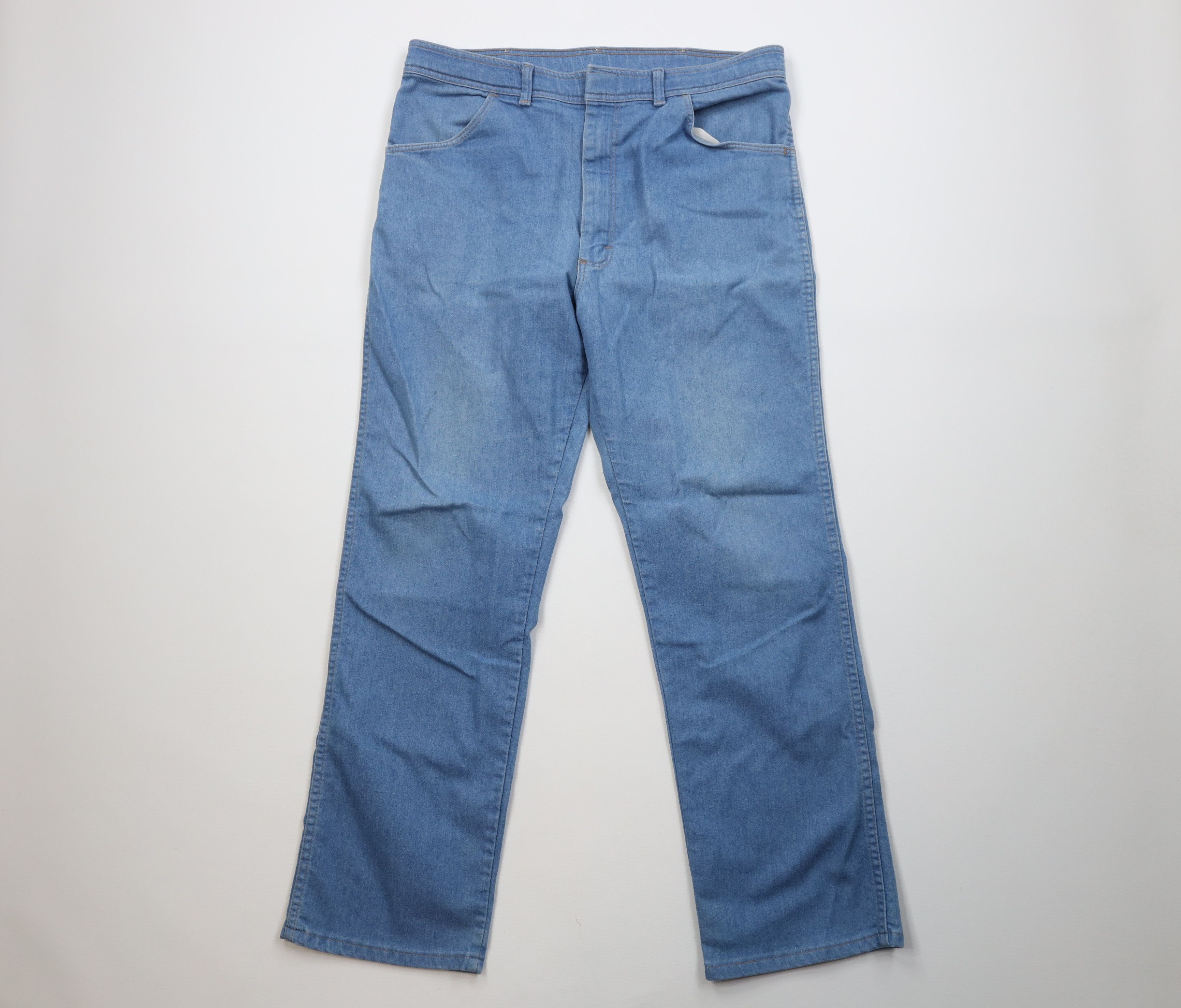 Wrangler Vintage 90s Wrangler Flared Wide Leg Denim Jeans Blue USA Size US 36 / EU 52 - 1 Thumbnail
