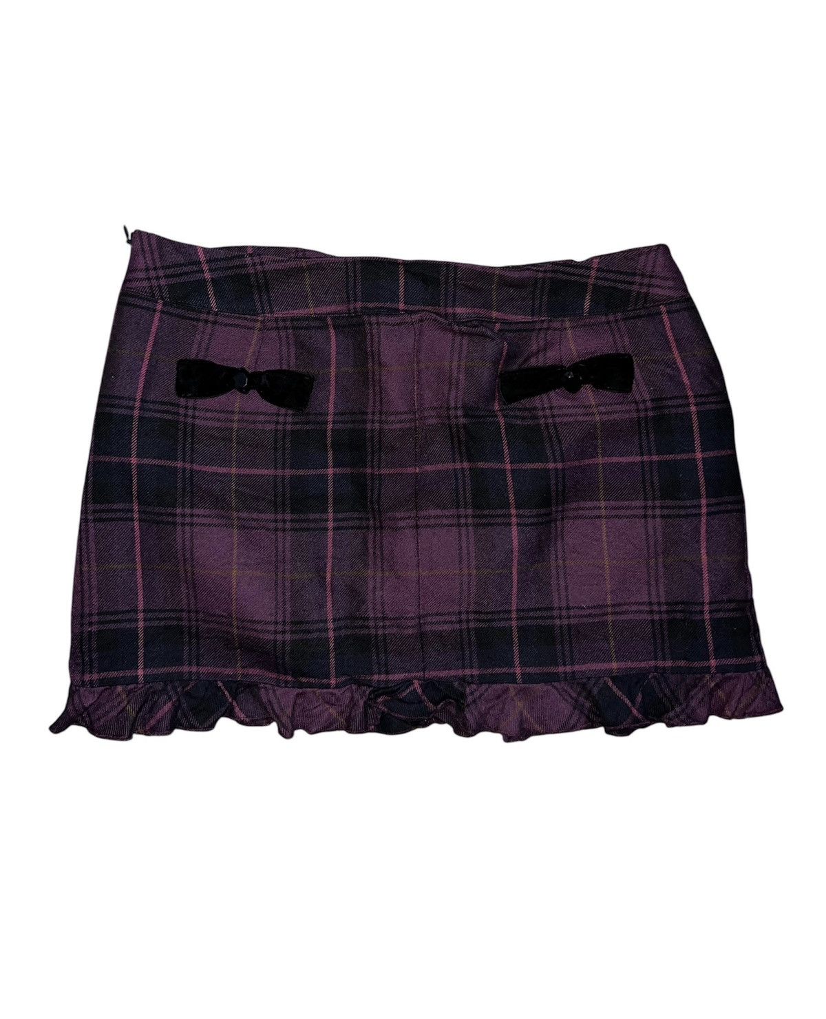 Japanese Brand Y2K Pinky Girl tartan purple skirt 🔮 Size 25" / US 0 / IT 36 - 2 Thumbnail