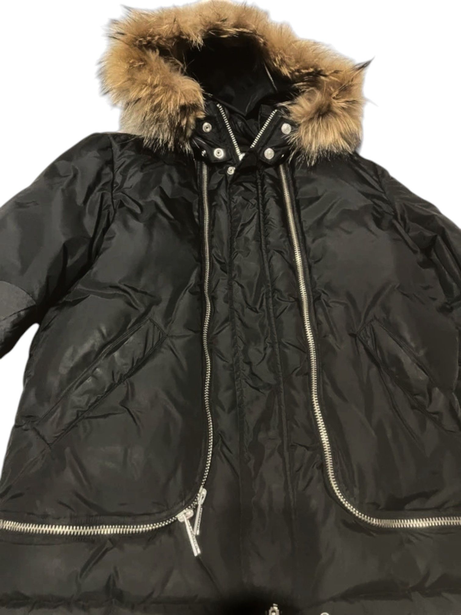 Dsquared2 Dsquared² Black Down Jacket w/ Murmasky Fur c. 2000s Size US XL / EU 56 / 4 - 11 Thumbnail