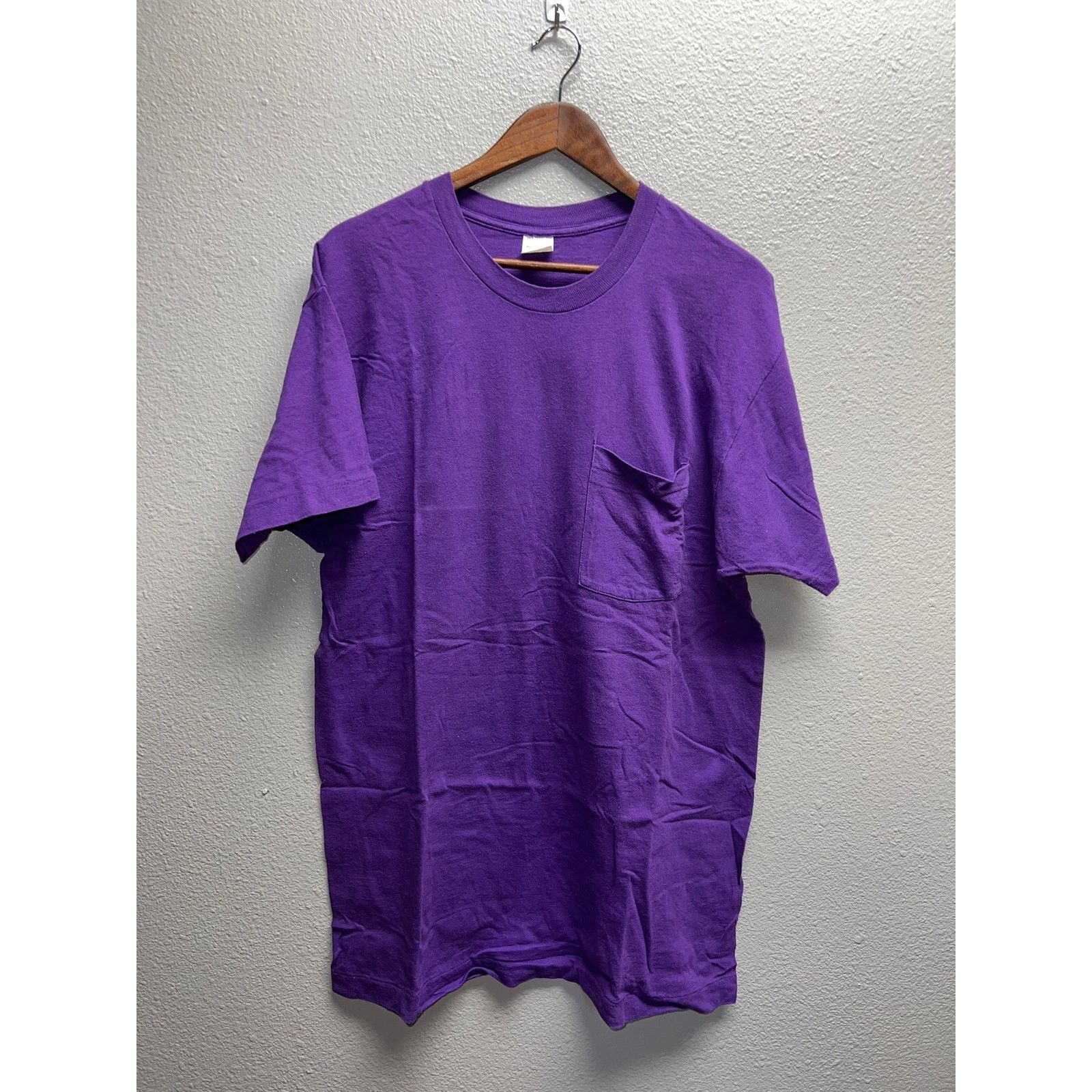 Fruit Of The Loom Vintage Purple Blank Shirt Fruit Of The Loom USA Made Tee L Size US L / EU 52-54 / 3 - 1 Thumbnail