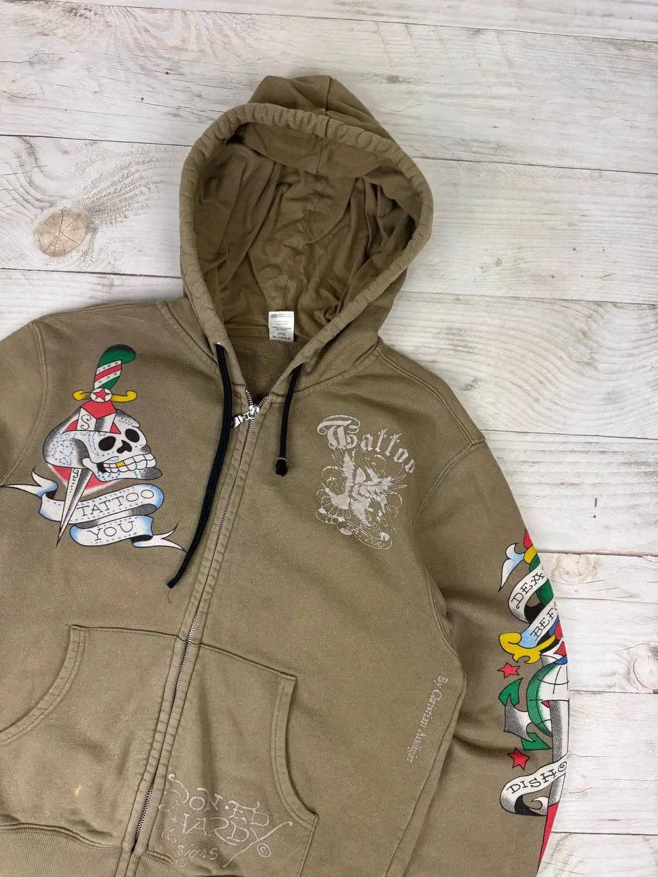 Ed Hardy Vintage Ed Hardy By Christian Audigier Hoodie Tatto Y2K 90s Size US S / EU 44-46 / 1 - 3 Thumbnail