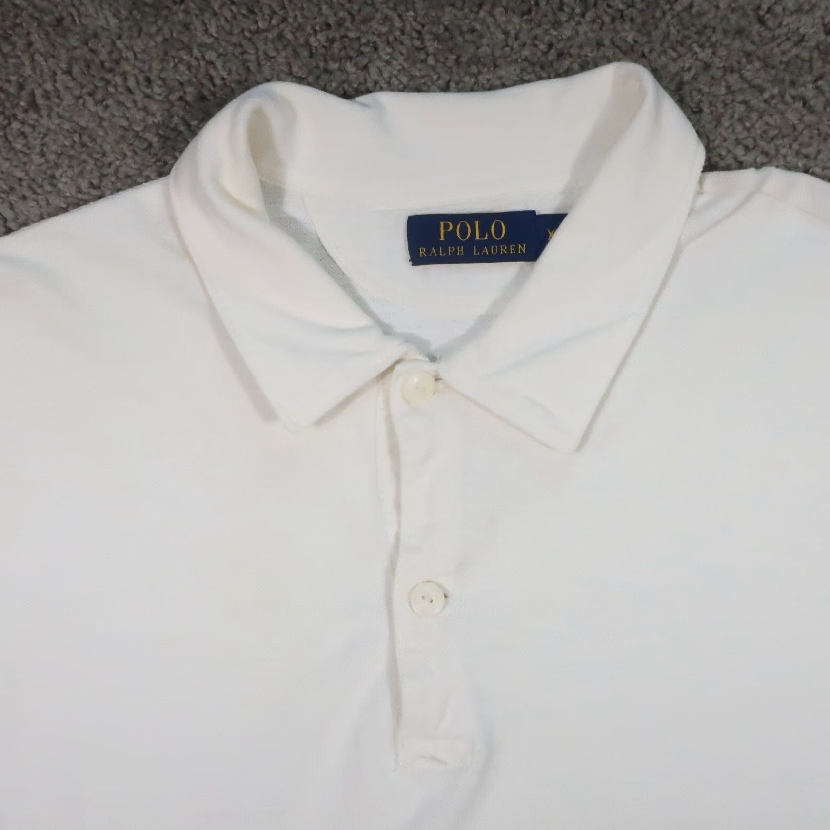 Polo Ralph Lauren Ralph Lauren Polo Shirt Large Mens Solid White Anchor Buttons Embroidered Crest Size US XL / EU 56 / 4 - 4 Thumbnail
