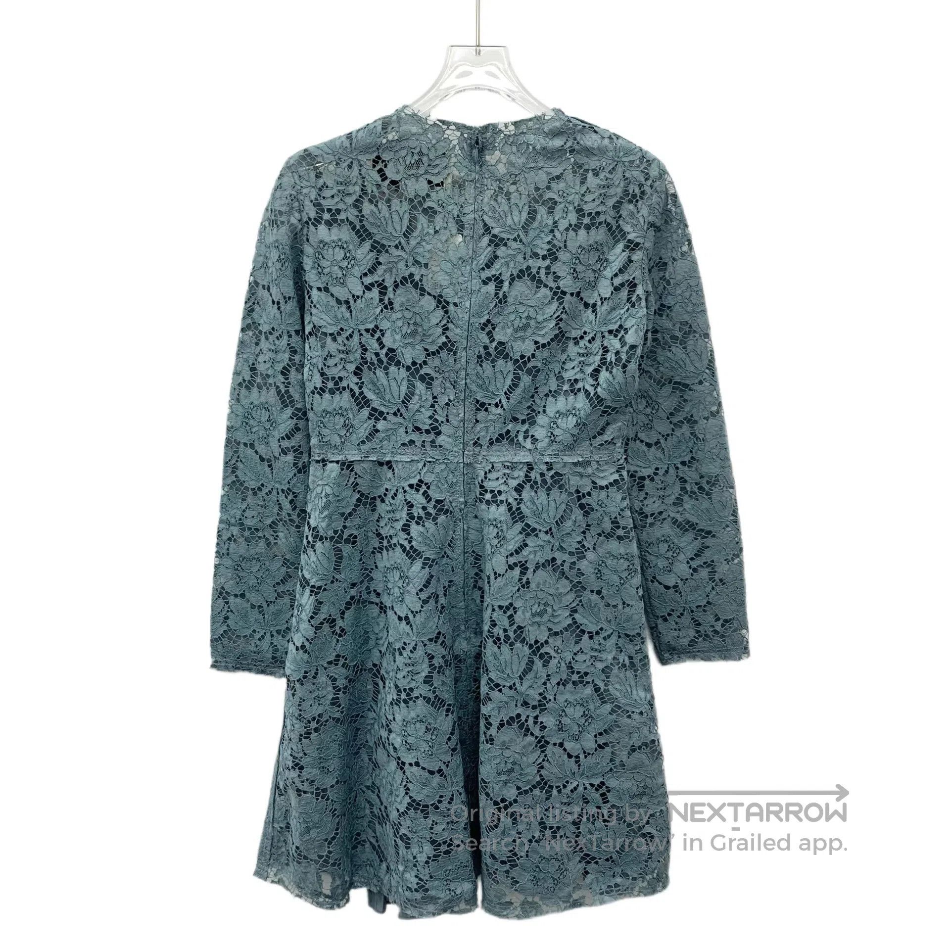 Valentino Valentino Blue floral openwork embroidery mulberry silk ro Size S / US 4 / IT 40 - 2 Thumbnail