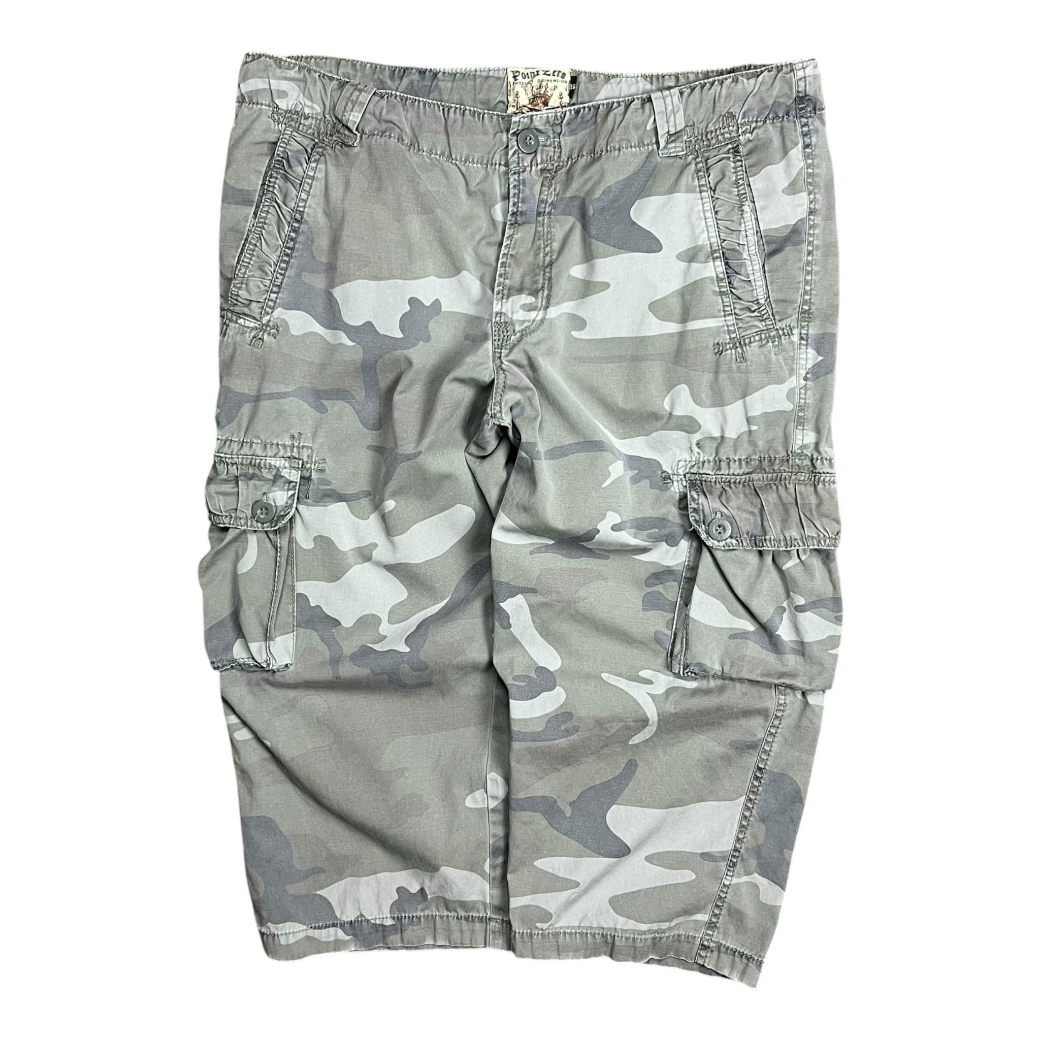 Point Zero Vintage Y2K Point Zero Faded Camo Cargo Capris - 38” Size US 38 / EU 54 - 1 Thumbnail