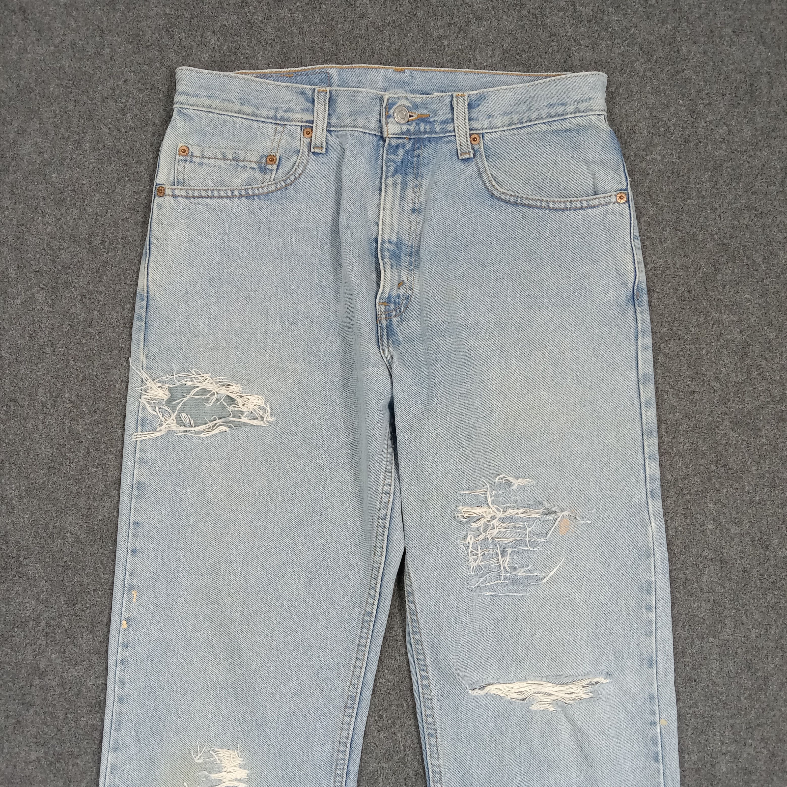 Levi's Levi's 505 Distressed Grunge Style Denim Jeans C272N28 Size US 32 / EU 48 - 2 Thumbnail