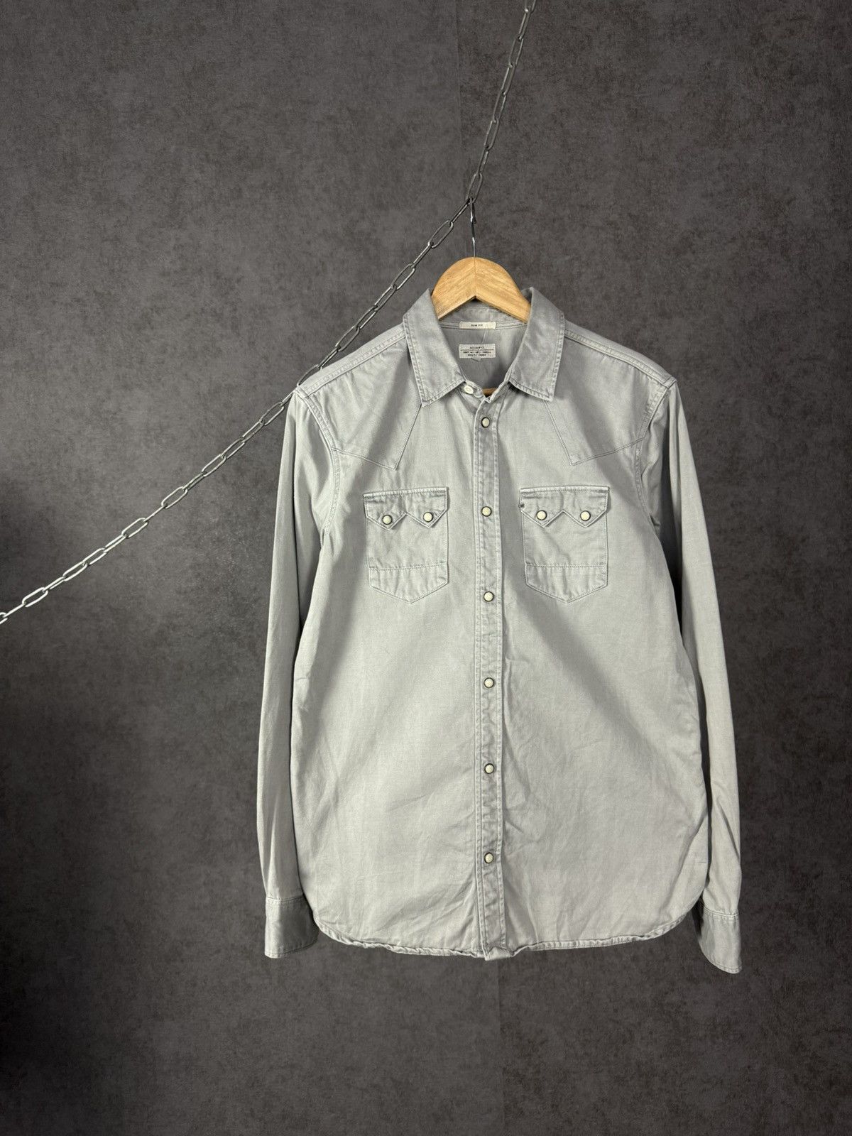 Allsaints Allsaints vintage designer pocket shirt Size US S / EU 44-46 / 1 - 1 Thumbnail