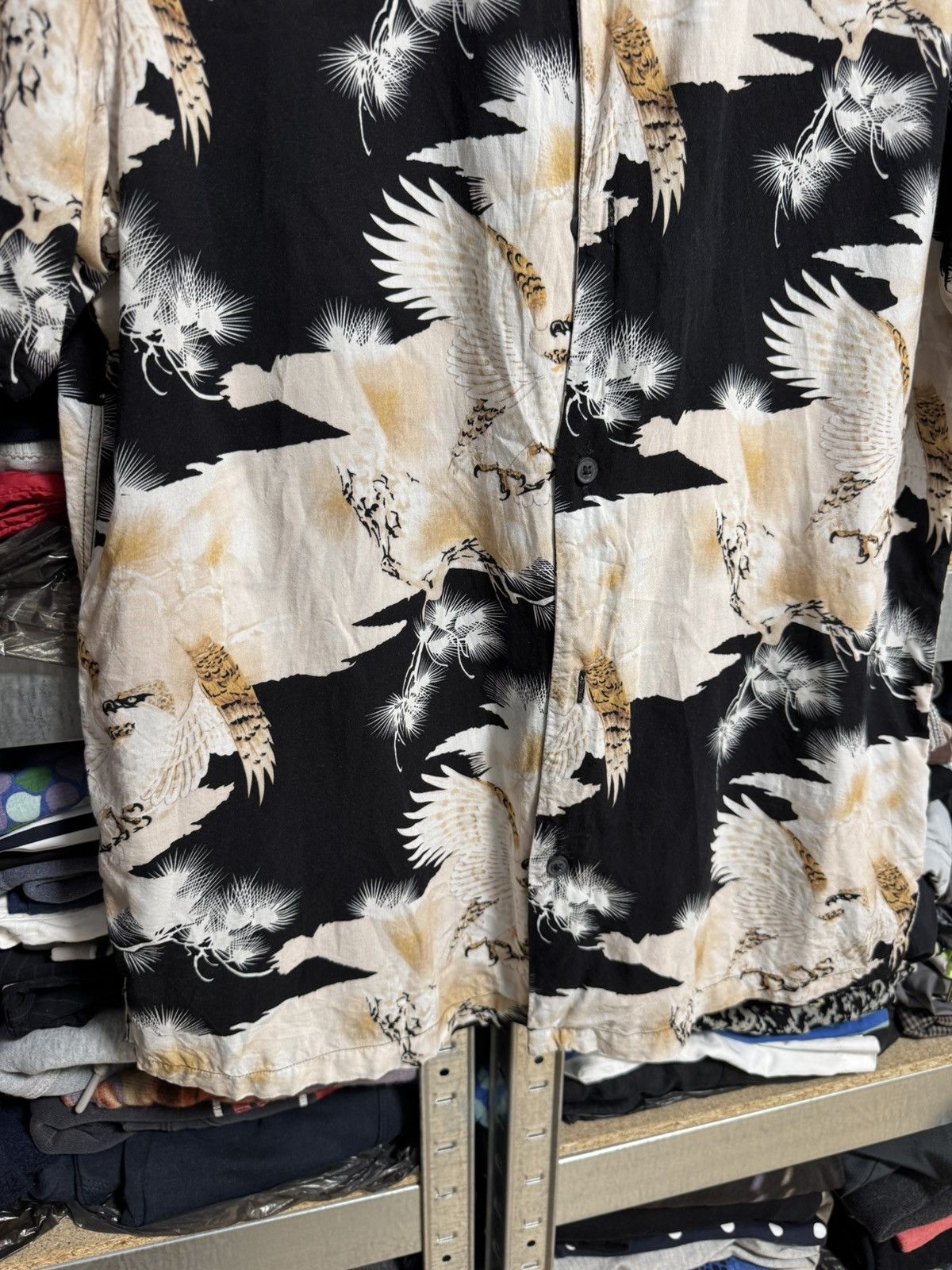 Allsaints Allsaints Hawaiian Button Shirt Short Sleeve Aloha Printed Size US L / EU 52-54 / 3 - 3 Thumbnail