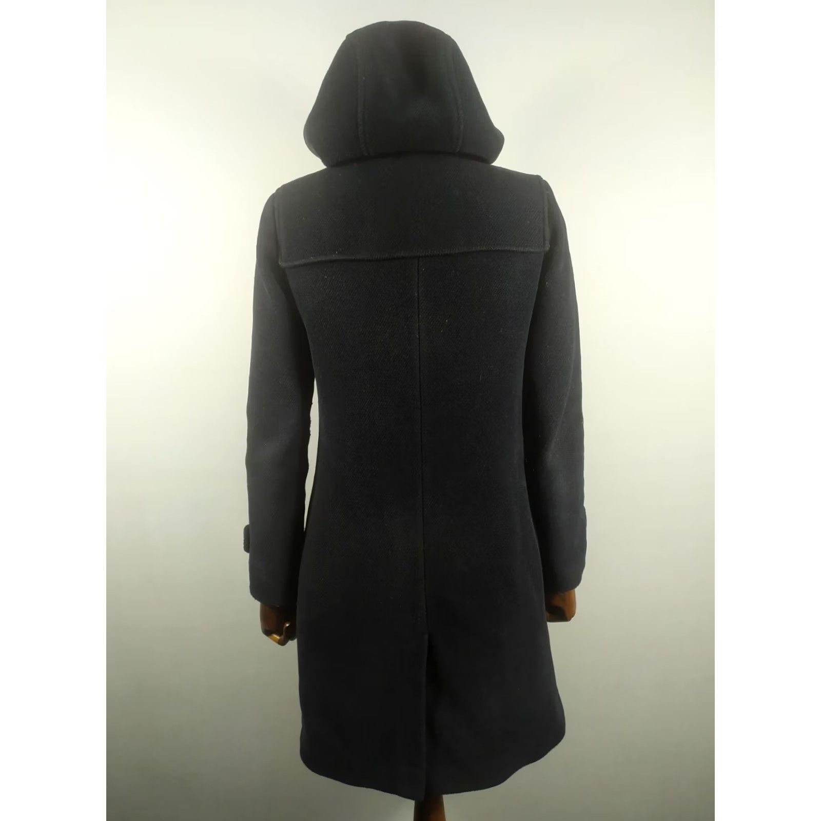 Vintage APC Coat Women's Wool Black Size S Small Overcoat Long Sleeve Buttoned 90s Designer Vintage? No Size S / US 4 / IT 40 - 2 Thumbnail