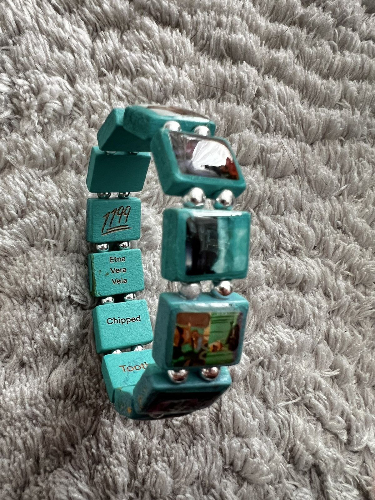 Bazo 1199 fakemink ブレスレット 青とピンク Bazo 1199 fakemink ブレスレット 青とピンク