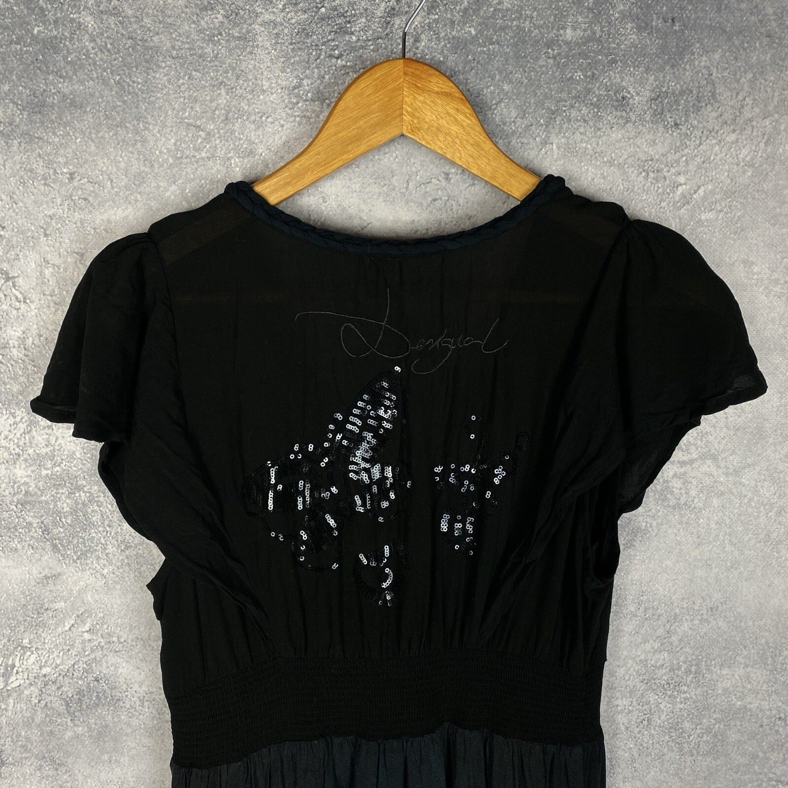Desigual Desigual Dress Women's Size 42 Short Sleeve Black ` Size M / US 6-8 / IT 42-44 - 7 Thumbnail