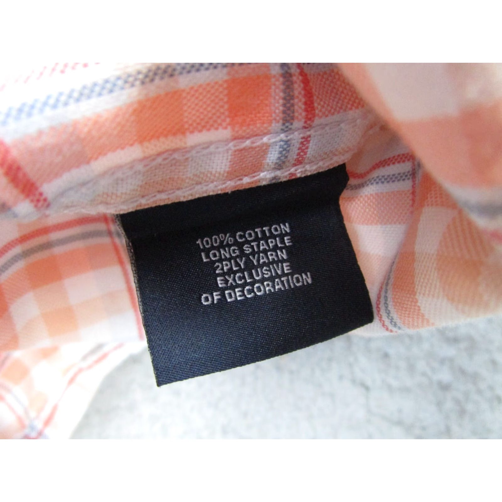 Tailorbyrd TAILORBYRD Button-Up Shirt Mens 2XL Orange Plaid Long Sleeve Casual Size US XXL / EU 58 / 5 - 7 Thumbnail