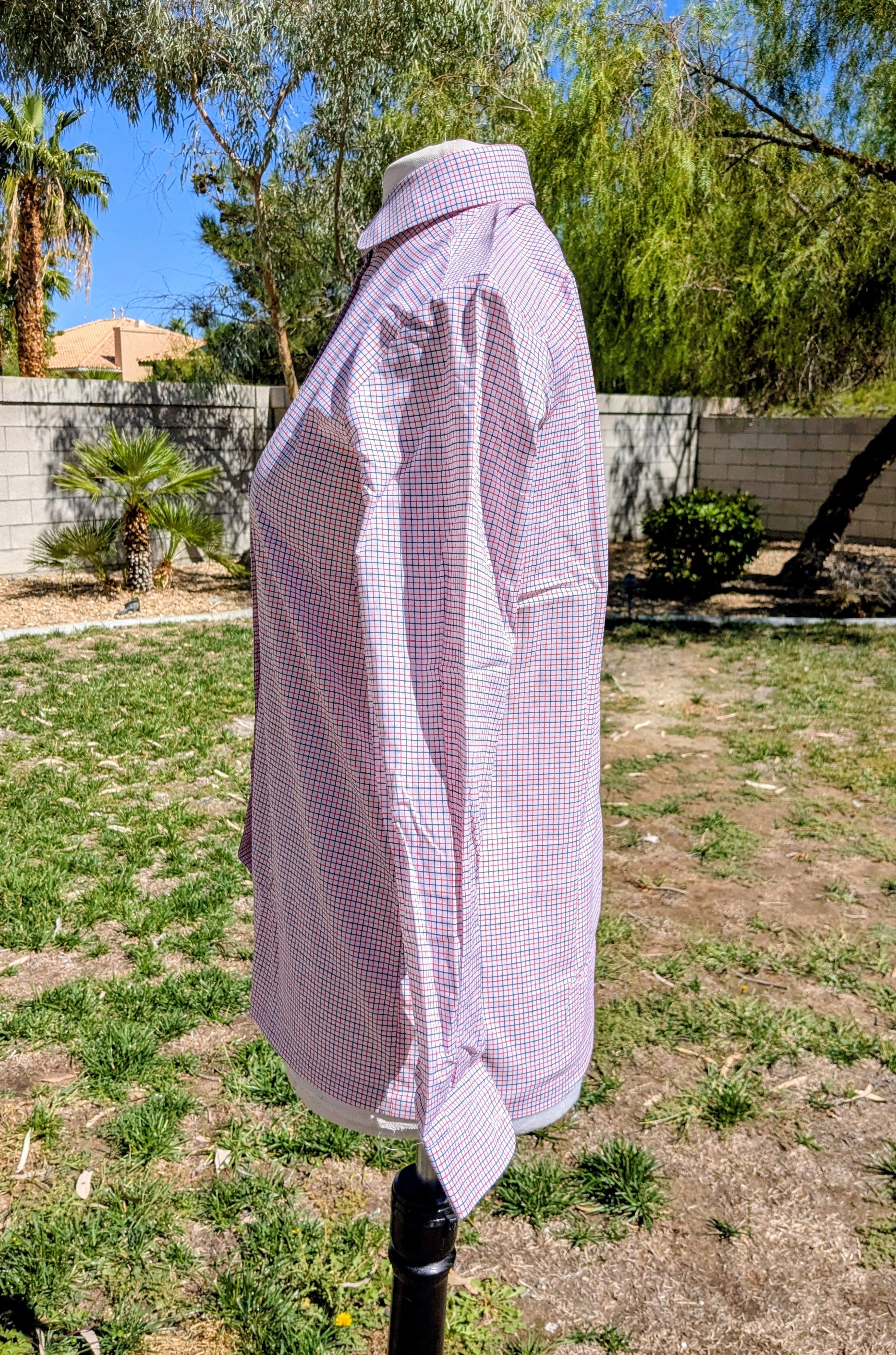 Other Vintage 1960's Button Down Red/Blue Crosshatch Print Shirt Size M / US 6-8 / IT 42-44 - 3 Thumbnail