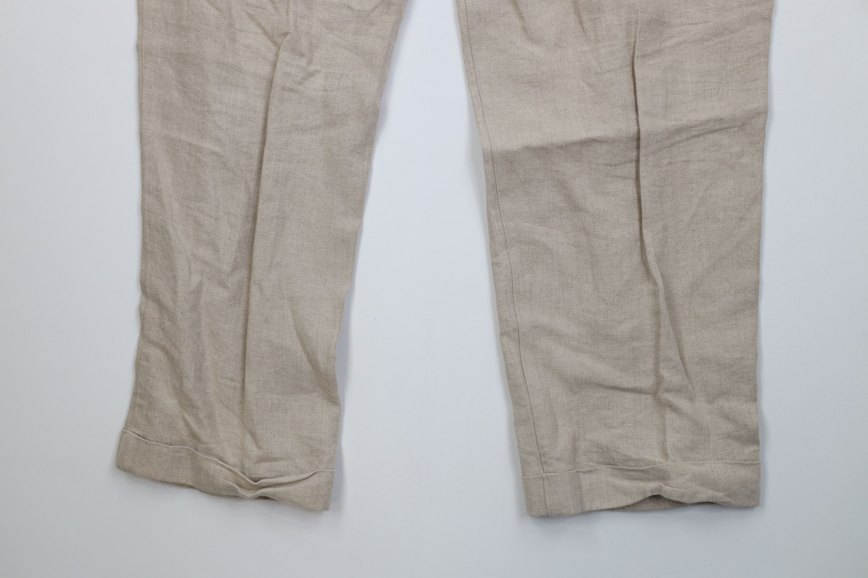 Vintage Vintage 90s Y2K Streetwear Knit Wide Leg Chino Pants Beige Size US 36 / EU 52 - 13 Thumbnail