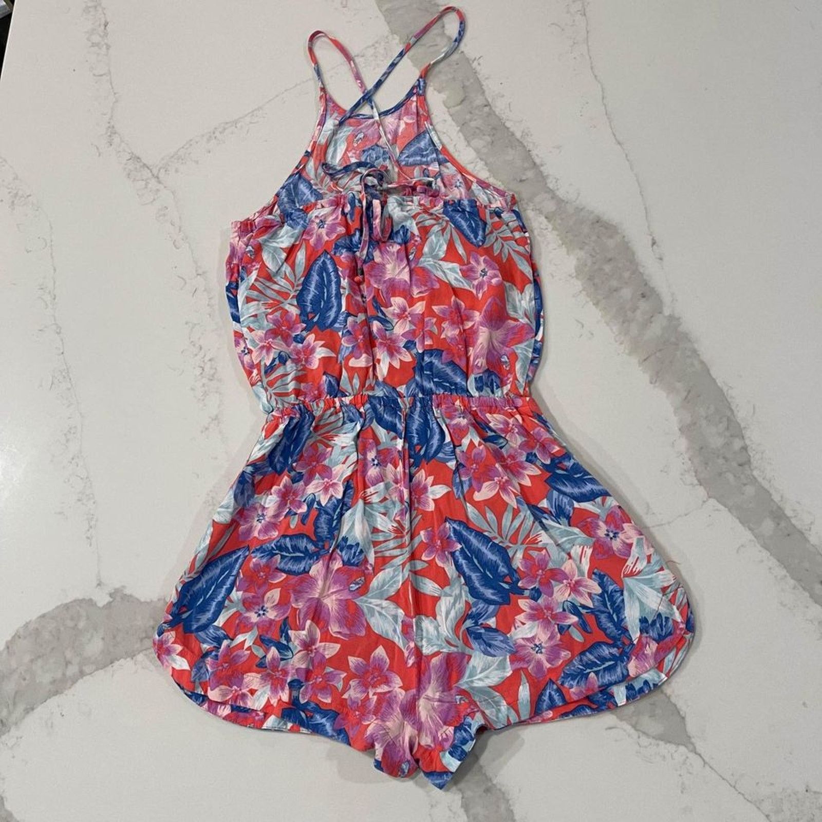 American Eagle Outfitters American Eagle Sleeveless Floral Print Romper Women's XXS Size 24" / US 00 / IT 34 - 3 Thumbnail