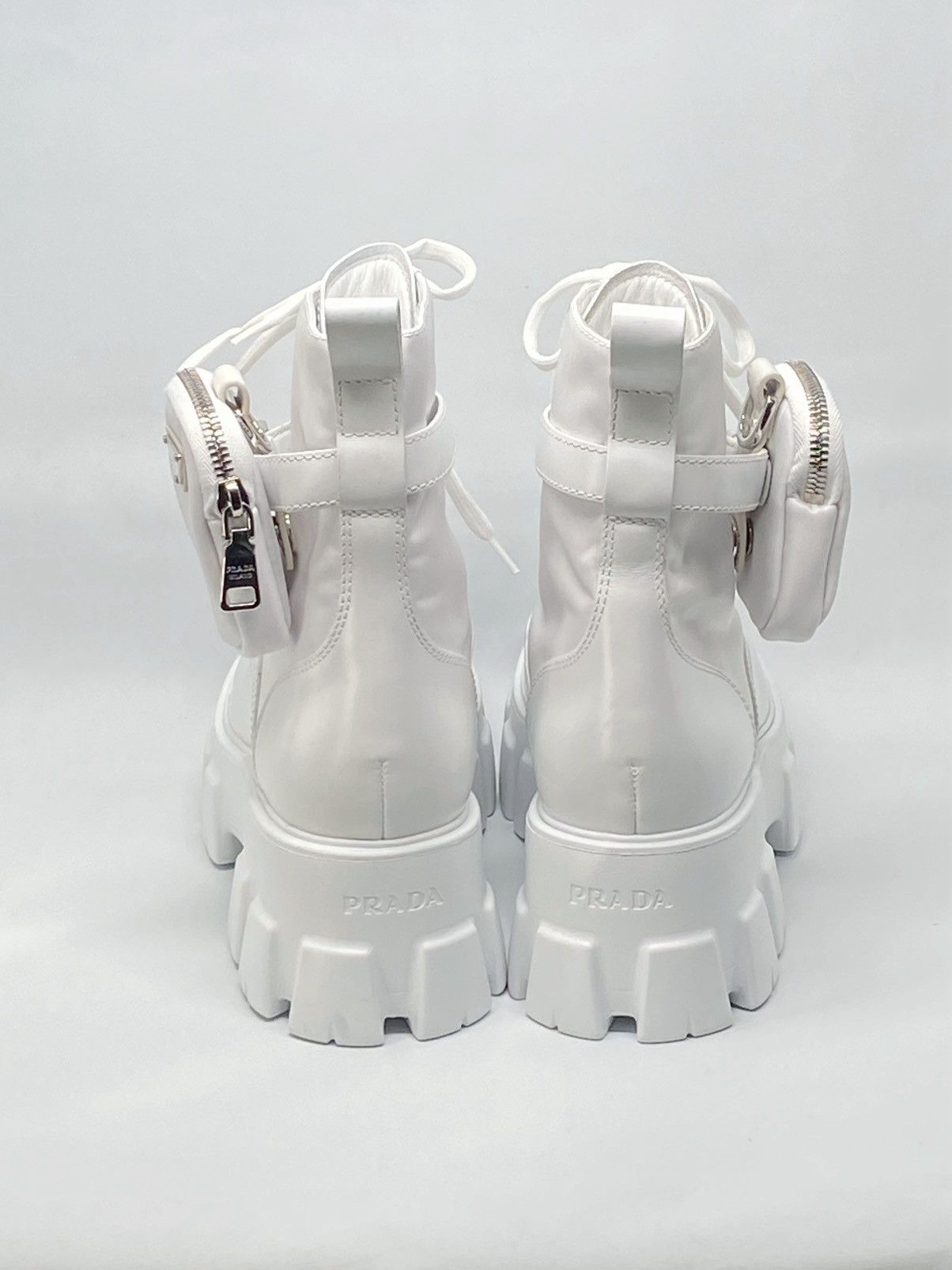 Prada Prada Monolith Leather and Re-Nylon Boots with Pouch size 40 Size US 10 / IT 40 - 5 Thumbnail