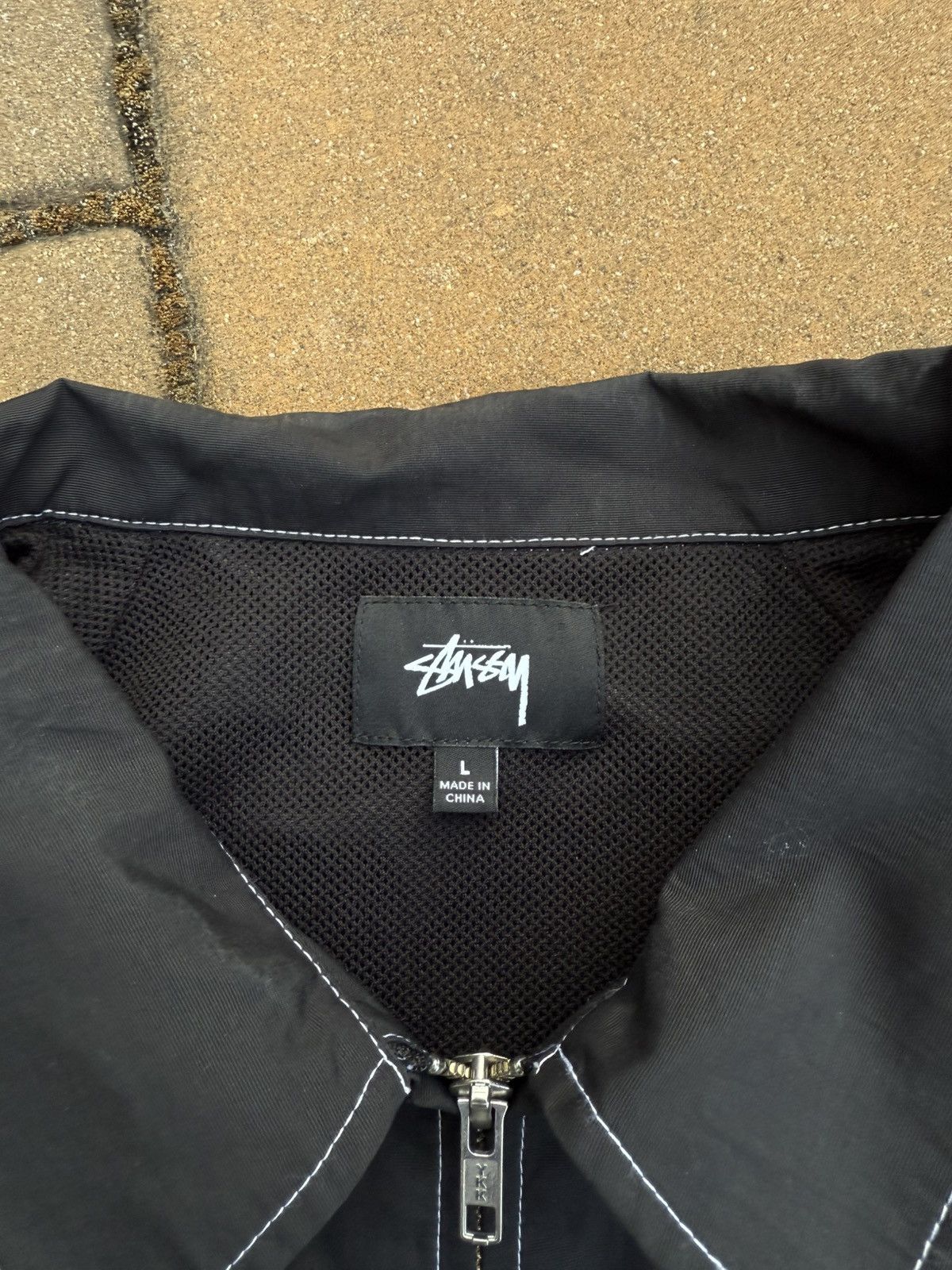 Stussy Stussy Panel Zip Jacket Panel Contrast Stitch Black Size L Size US L / EU 52-54 / 3 - 5 Thumbnail