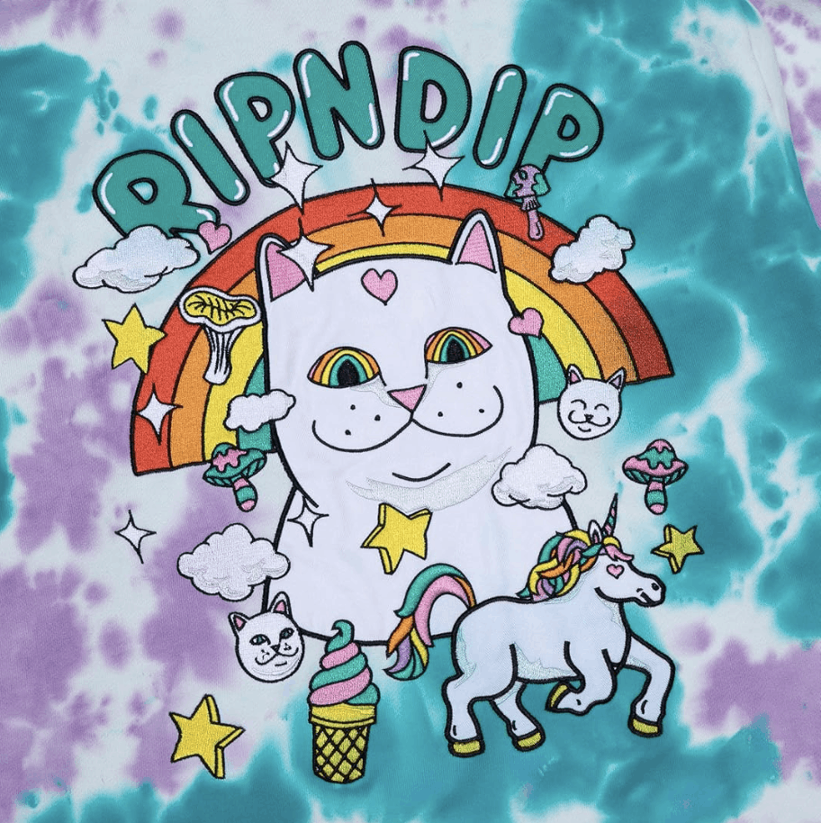 RIPNDIP Rare RIPNDIP “Nermland Hoodie” in Purple / Teal Tie Dye Size US S / EU 44-46 / 1 - 11 Thumbnail