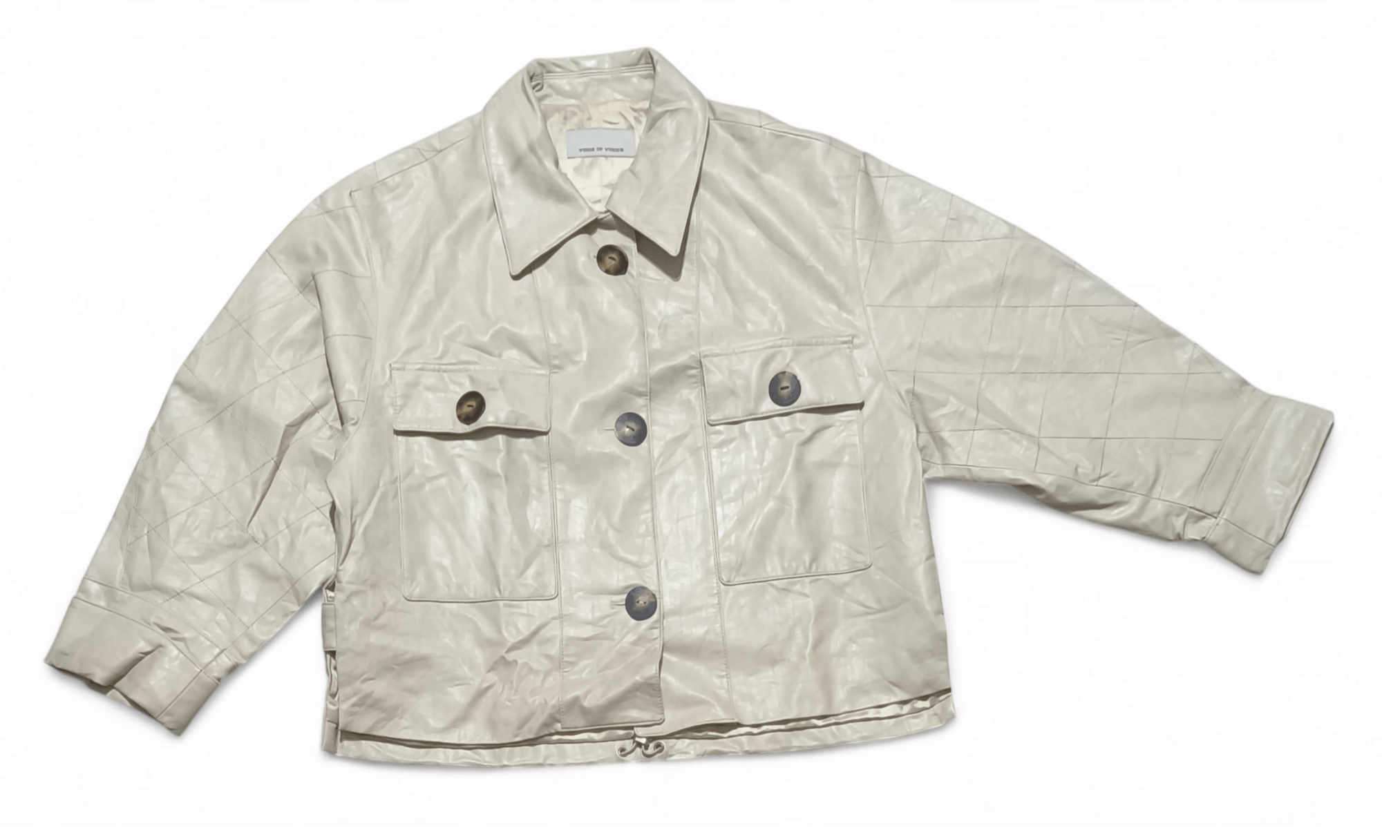 Designer × Vintage Voice of Voices VOV Women's Faux Leather Jacket Size M / US 6-8 / IT 42-44 - 2 Thumbnail