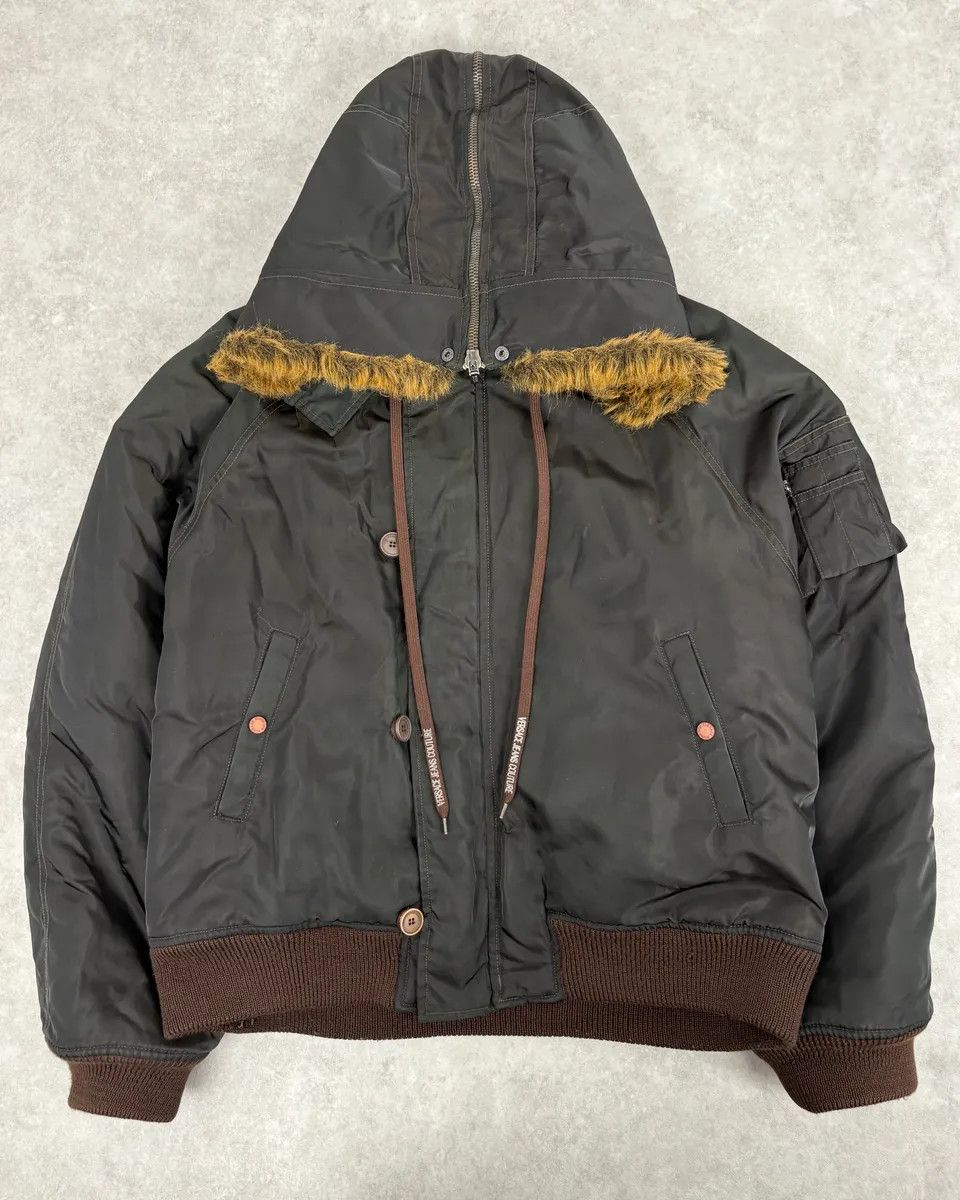 Versace AW2003 Versace Olive Green Aviator Bomber Jacket Size US M / EU 48-50 / 2 - 1 Thumbnail