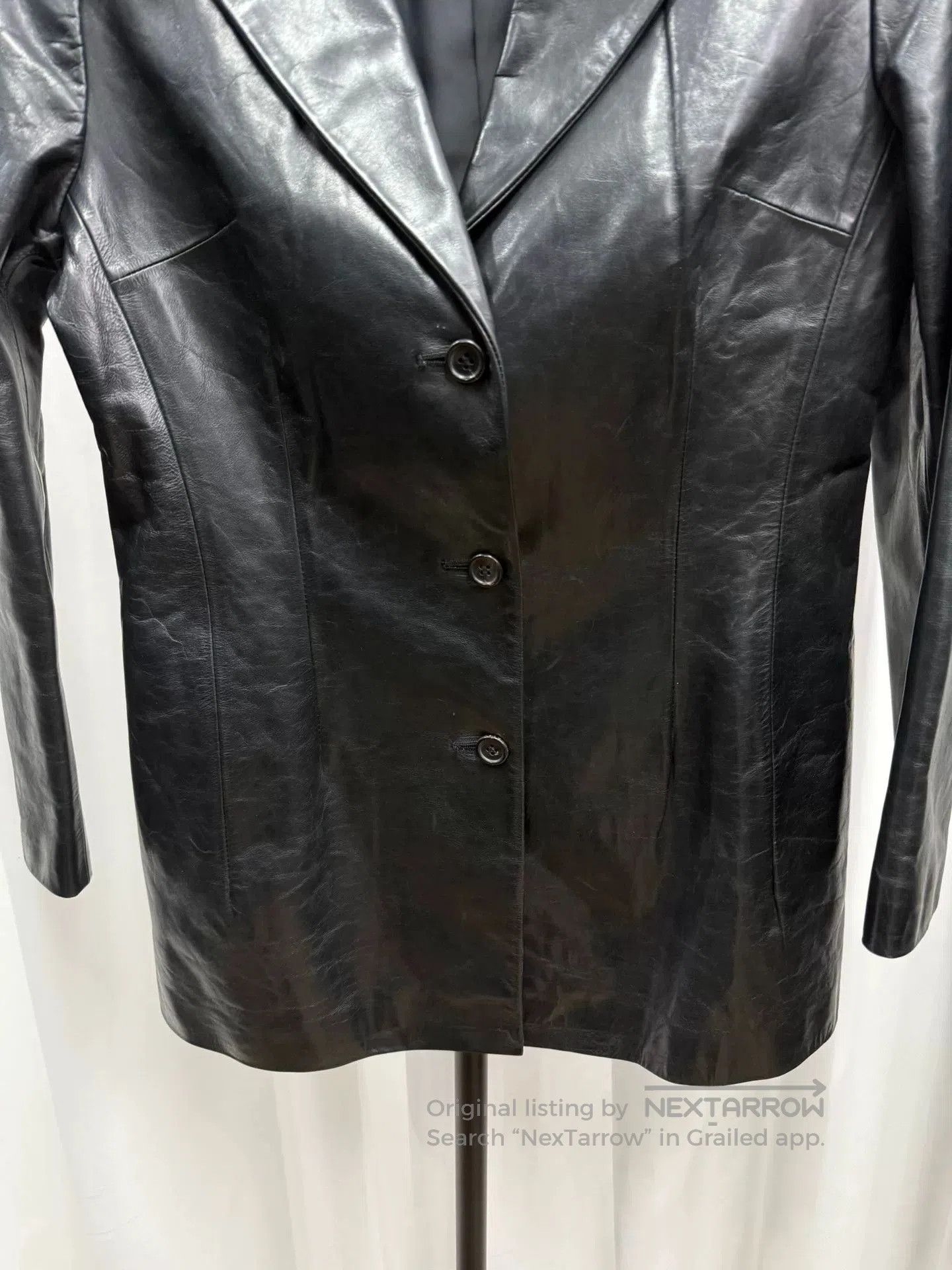 Yohji Yamamoto yohji yamamoto black leather blazer jacket. Size US M / EU 48-50 / 2 - 6 Thumbnail