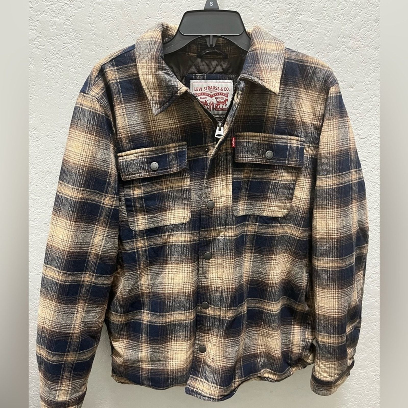 Levi's Levi's Men's Classic Driftwood Plaid Shirt Jacket M Brown Size US M / EU 48-50 / 2 - 1 Thumbnail
