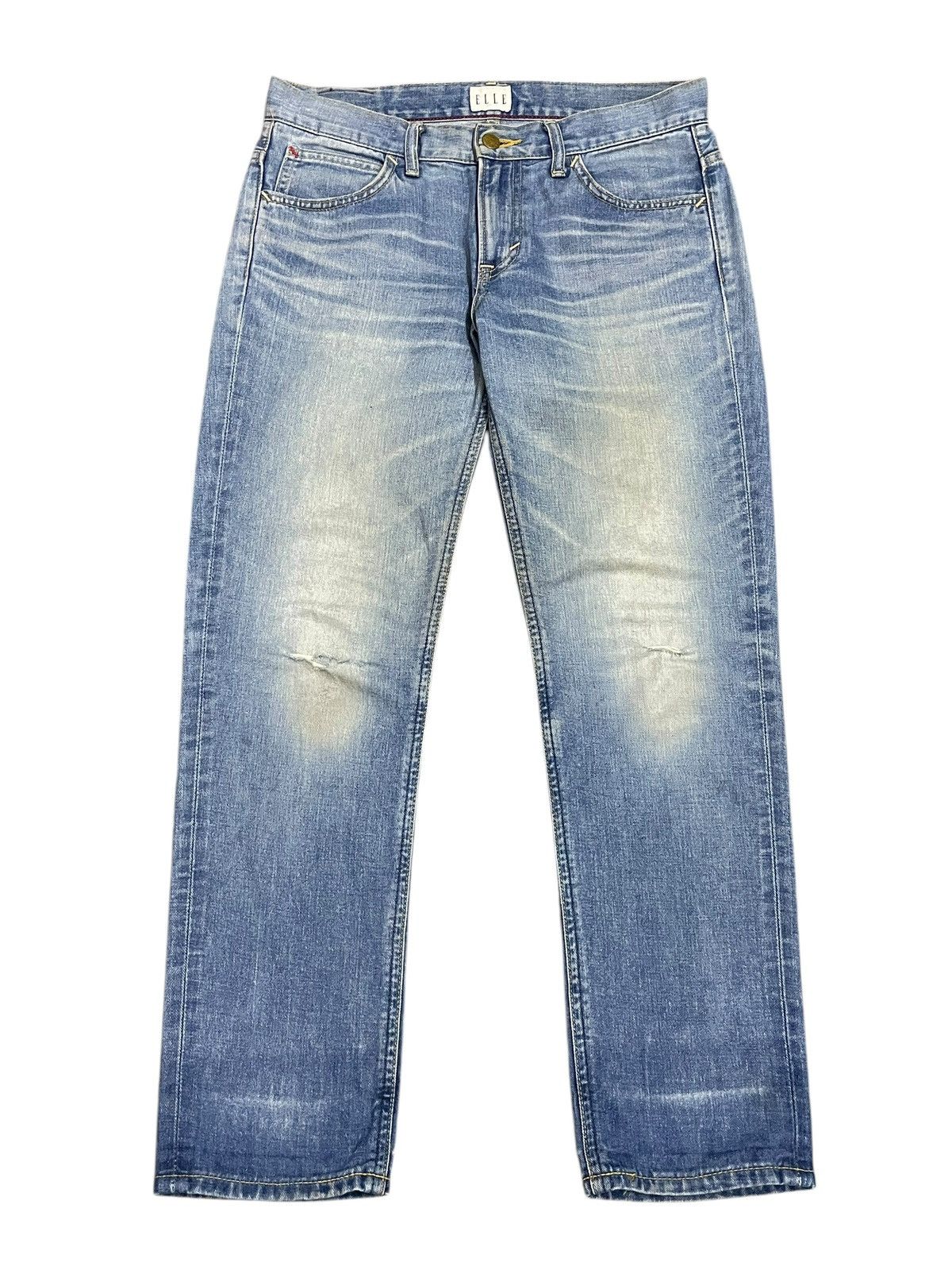 Lee Lee Rider x Elle Blue Fade Wash Ripped Jeans Limited Edition Size 31" - 1 Thumbnail