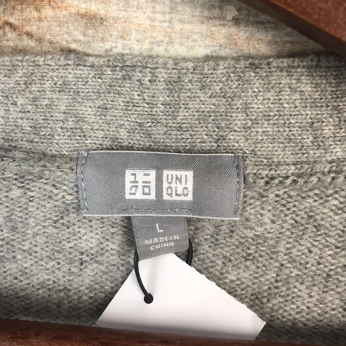 Aran Isles Knitwear × Uniqlo DL Uniqlo japan vintage Gray Cardigan Knitwear #C592 Size US M / EU 48-50 / 2 - 9 Thumbnail