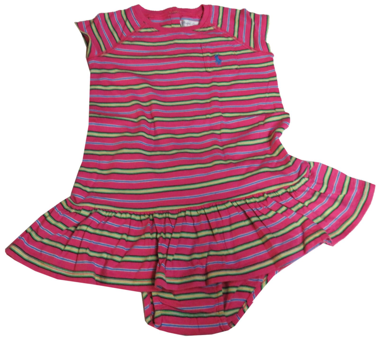 Polo Ralph Lauren Ralph Lauren Polo Girls 2 Pc Dress Pink Striped 18 M NWT Size ONE SIZE - 1 Thumbnail