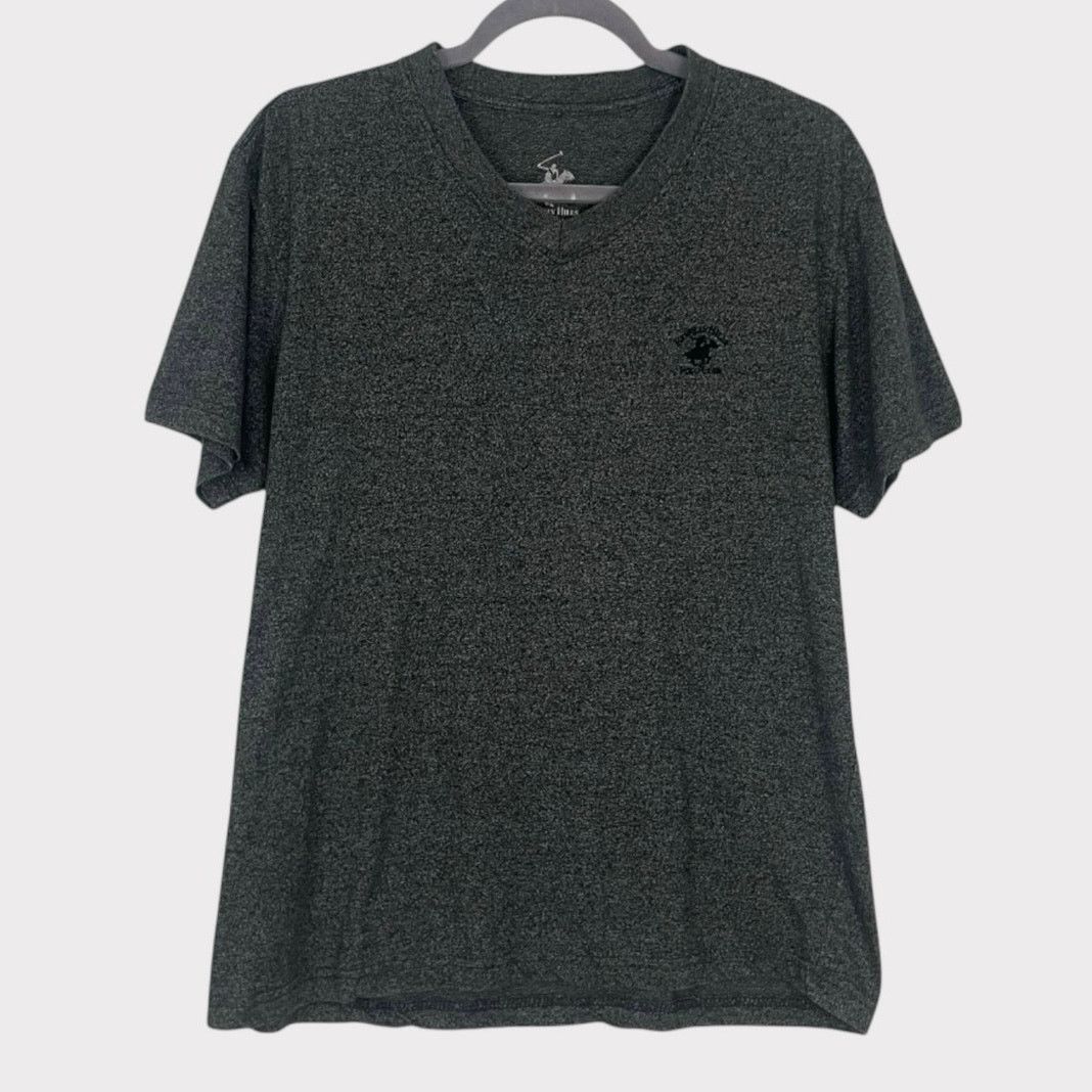 Beverly Hills Polo Club Beverly Hills Polo Club Mens Grey Short Sleeve V-Neck Top Size US M / EU 48-50 / 2 - 1 Thumbnail