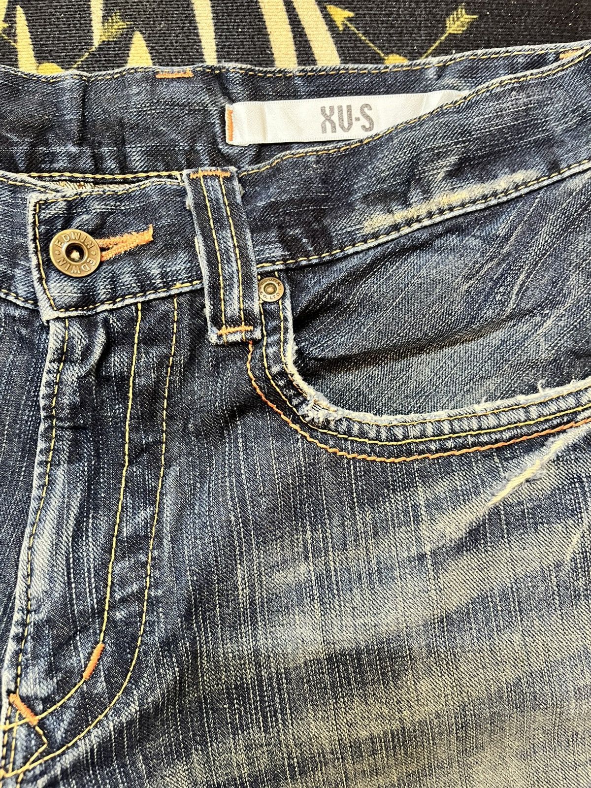Edwin Vintage Edwin XV-S Flare Whiskers Buckle Belt Denim Size US 31 - 9 Thumbnail