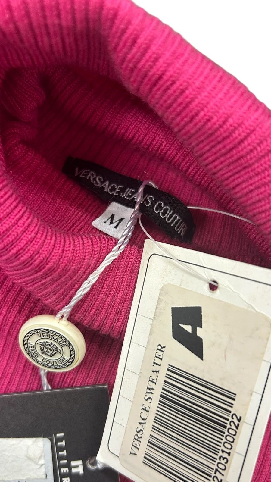 Versace Versace Jeans Couture Pink Wool Sleeveless Turtleneck size M Size M / US 6-8 / IT 42-44 - 5 Thumbnail
