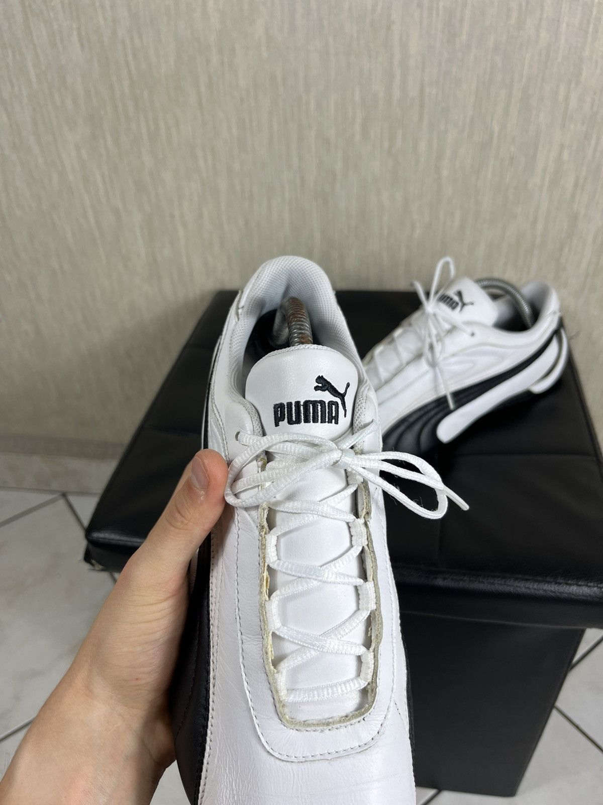 Puma × Vintage Vintage Puma leather y2k speed cat shoes low sneakers racing Size US 9.5 / EU 42-43 - 13 Thumbnail