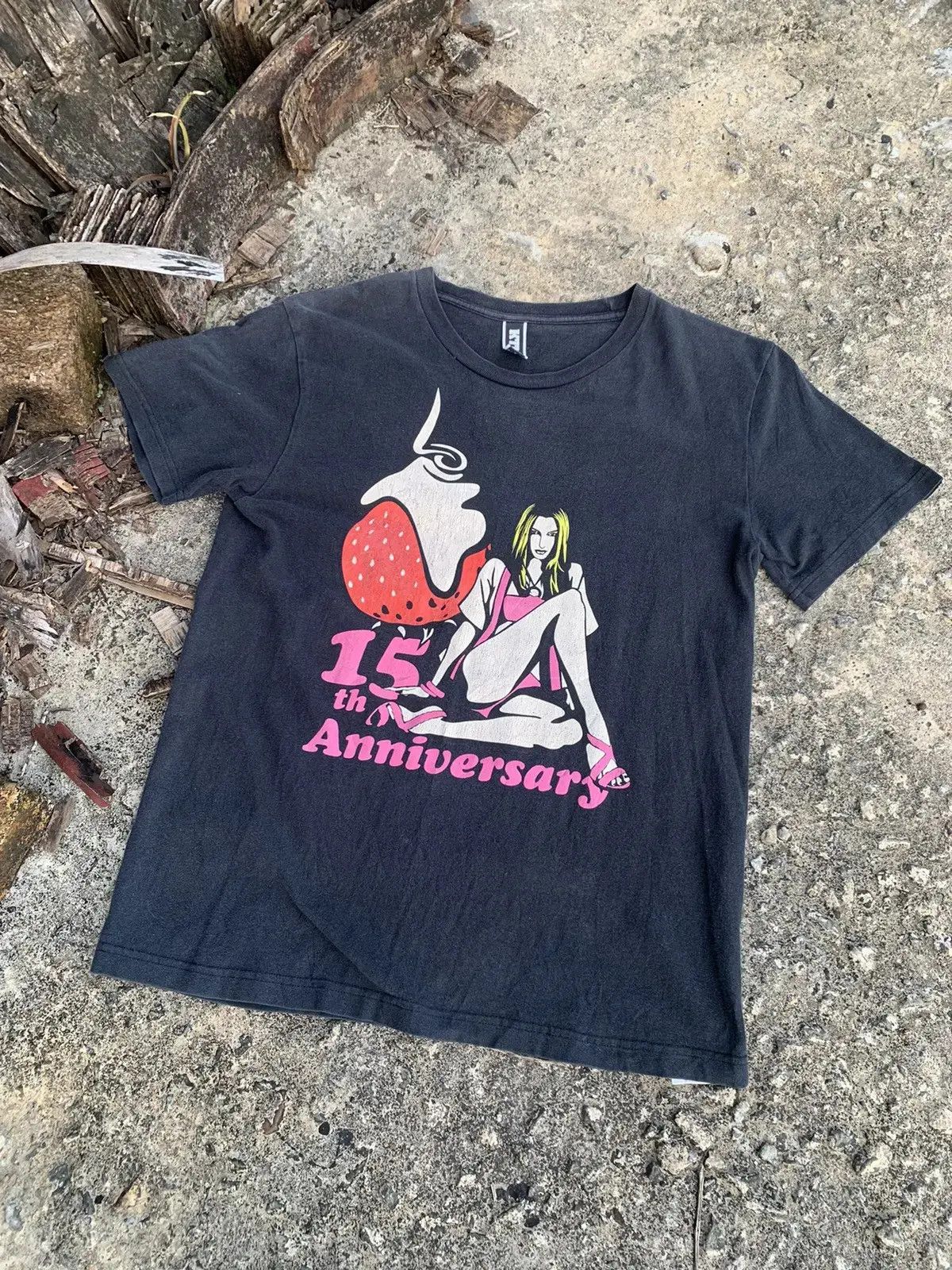 Hysteric Glamour KTM apparel 15th anniversary anime girl faded black T-shirt Size US M / EU 48-50 / 2 - 1 Thumbnail