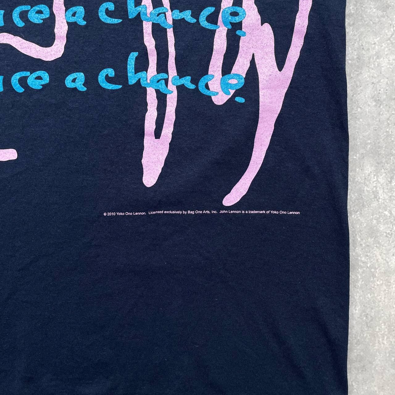 Band Tees 2010 John Lennon Give Peace A Chance T Shirt Blue Size US L / EU 52-54 / 3 - 4 Thumbnail
