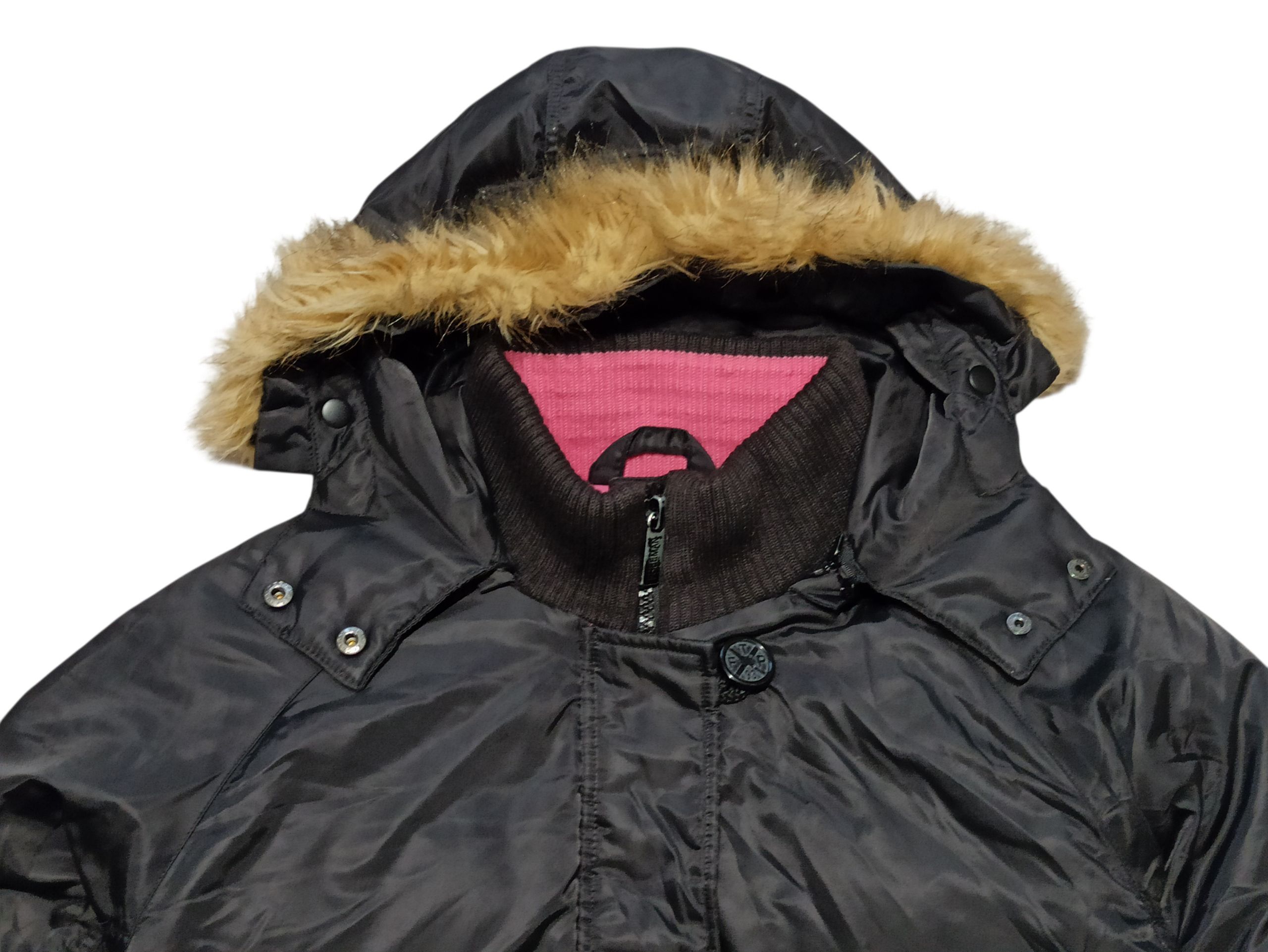 Freeman T. Porter Freeman T Porter M Down Bomber Black Pink Quilted Fur Hood Size M / US 6-8 / IT 42-44 - 2 Thumbnail