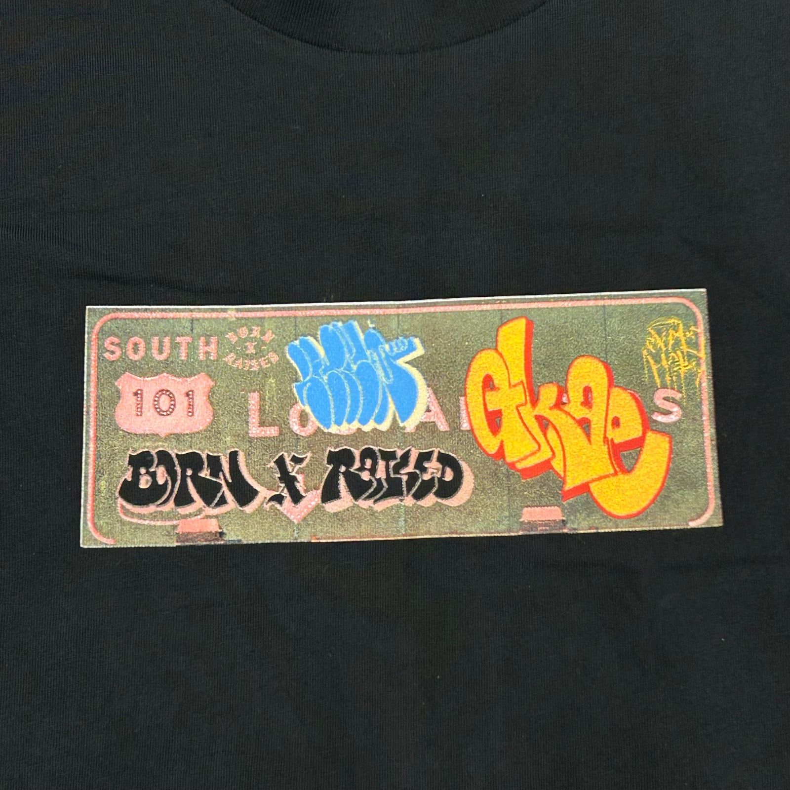 Born X Raised Born X Raised Gkae Freeway Sign Graffiti Black Tee Large L Size US L / EU 52-54 / 3 - 2 Thumbnail