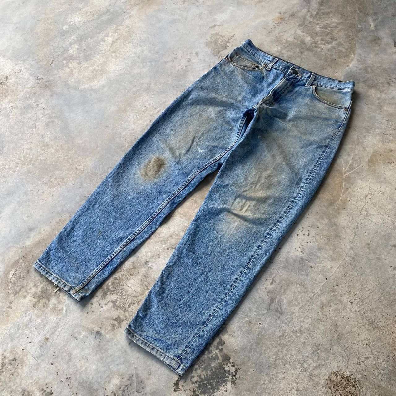 Levi's Vintage Clothing VINTAGE 1993 LEVIS 550 DIRTY MUDWASH GRUNGE JEAN USA W35X31" Size US 35 - 3 Thumbnail