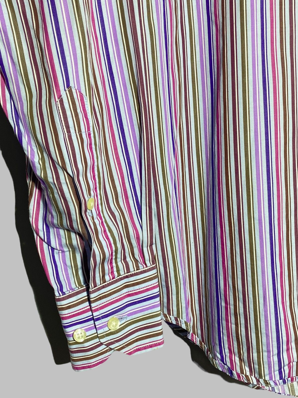 Etro 🔥 Y2K ETRO MILANO STRIPED SHIRT BOLD COLORS DANDY STYLE Size US M / EU 48-50 / 2 - 14 Thumbnail