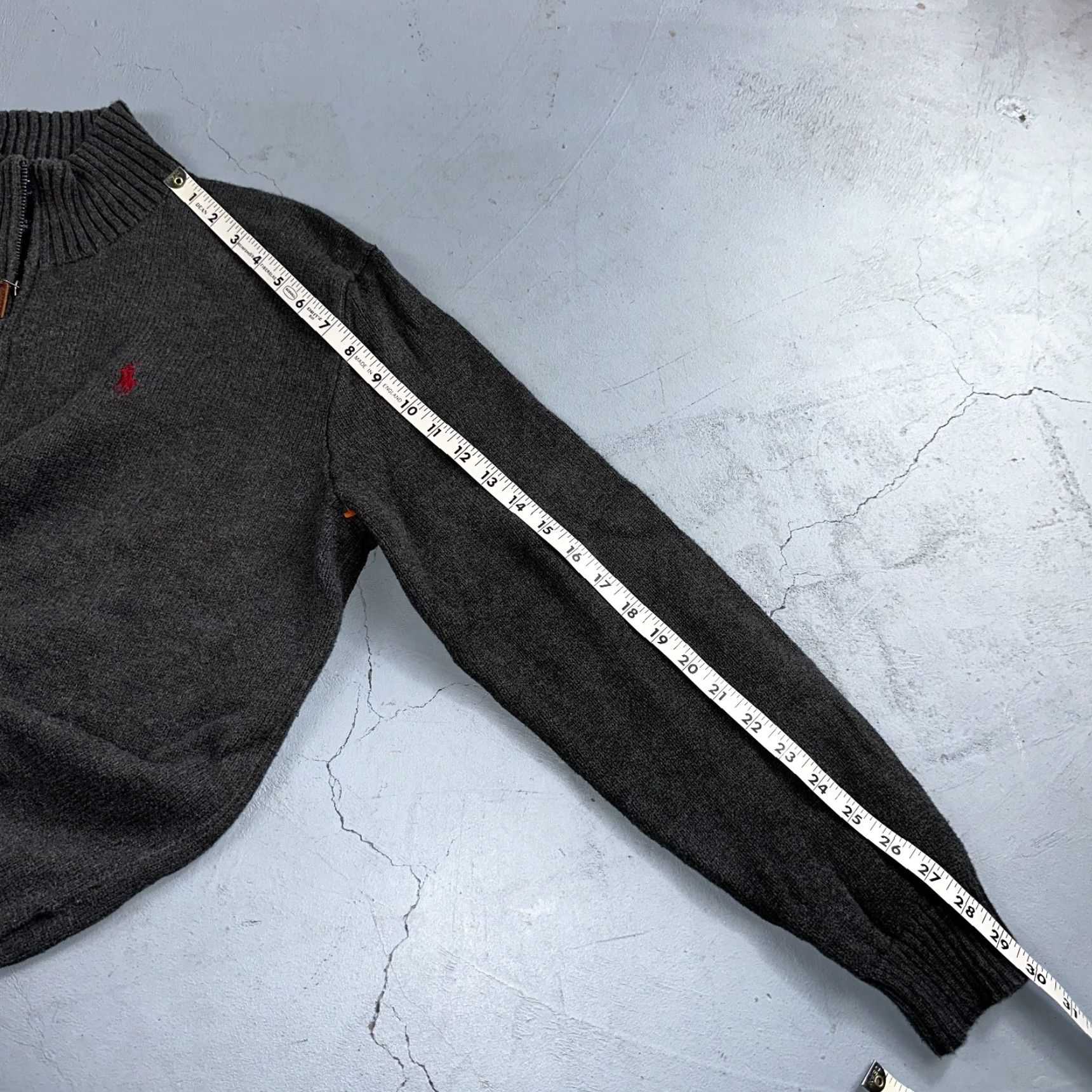 Ralph Lauren Polo Ralph Lauren Sweater L Gray Cotton Long Sleeve Mock Neck Quarter Zip VTG Size US L / EU 52-54 / 3 - 5 Thumbnail