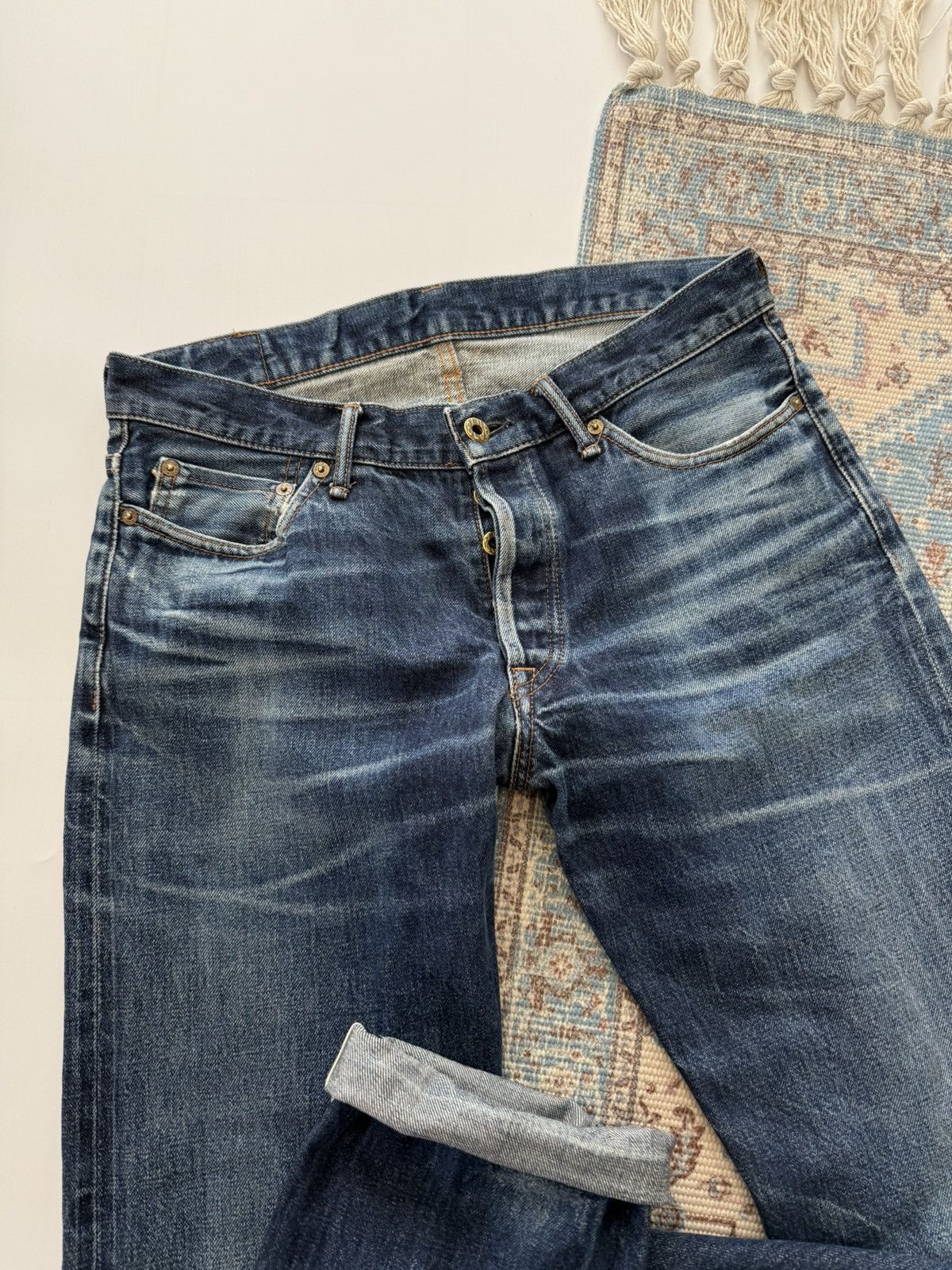 Japan Blue Japan 🇯🇵 Blue Cote d’Ivoire Cotton Selvedge Jeans Denim Pants Size US 32 / EU 48 - 8 Thumbnail