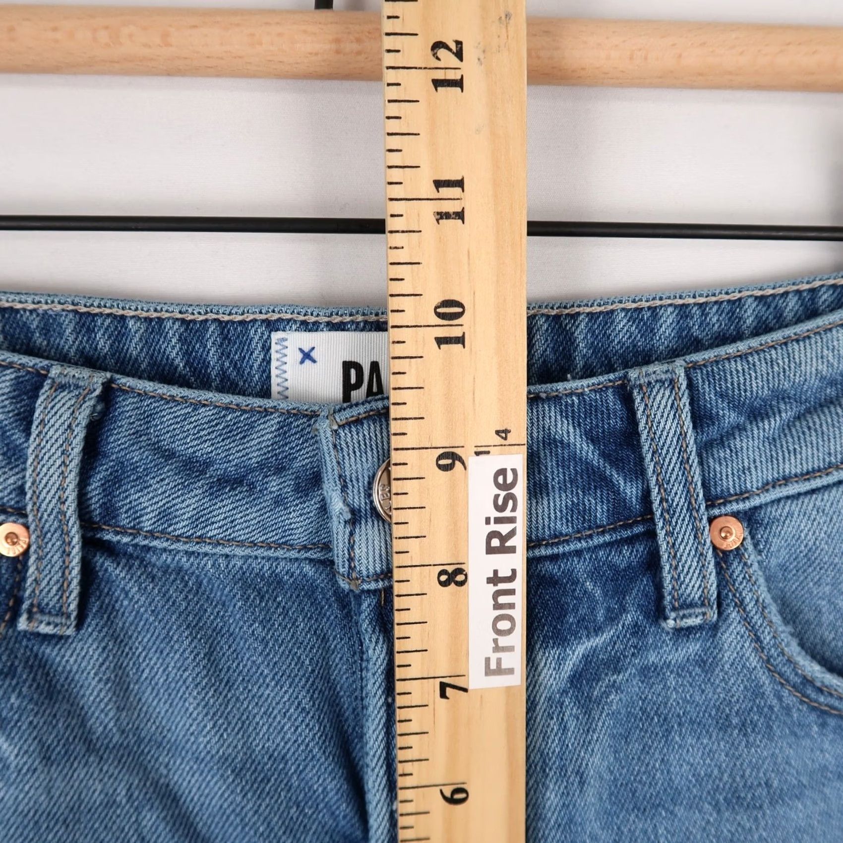 Paige Paige Jeans Womens Blue Straight Leg Button Fly 24 Coastline Size 42" / US 20 - 7 Thumbnail