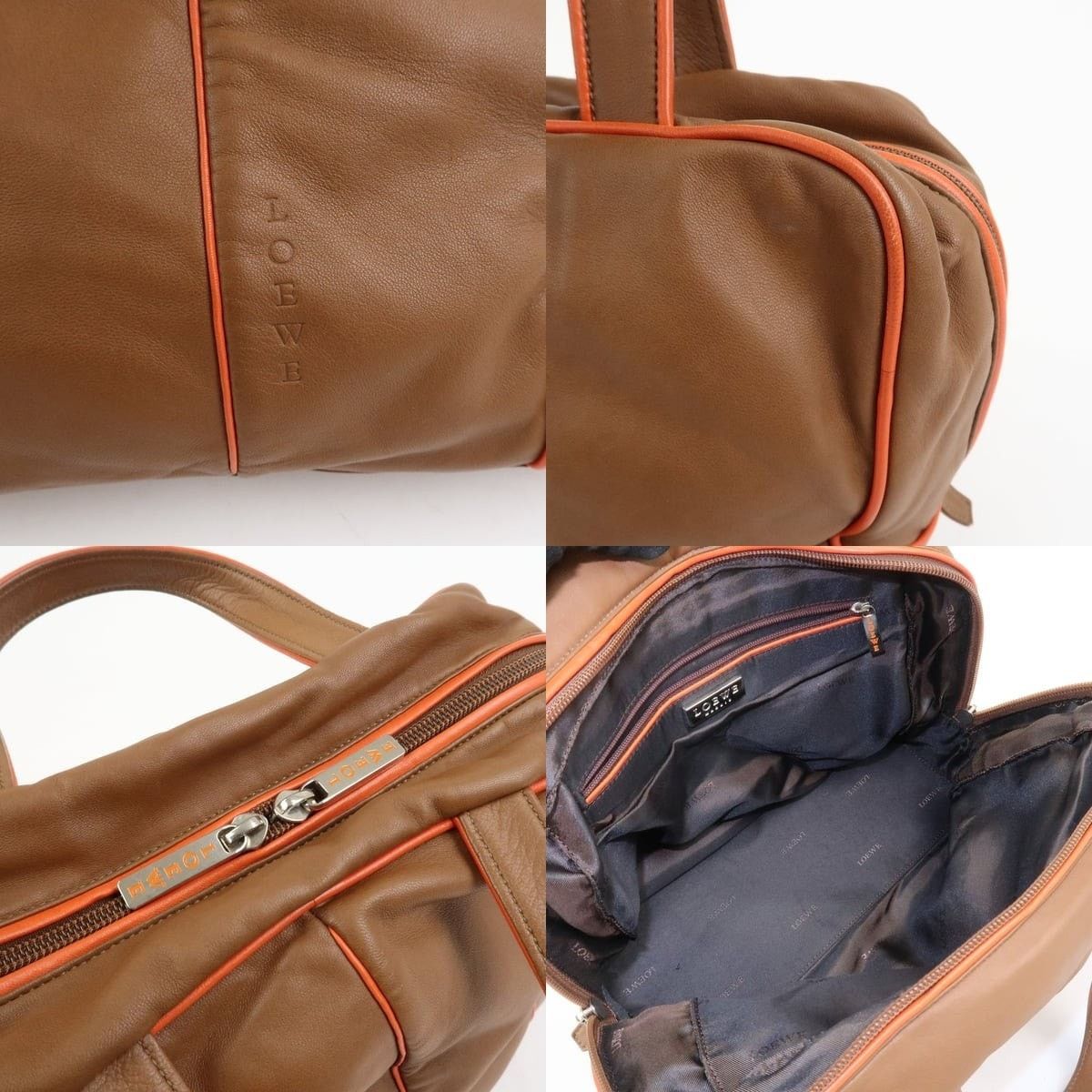 Loewe Loewe Logo Nappa Leather Duffle Bag Brown Size ONE SIZE - 6 Thumbnail