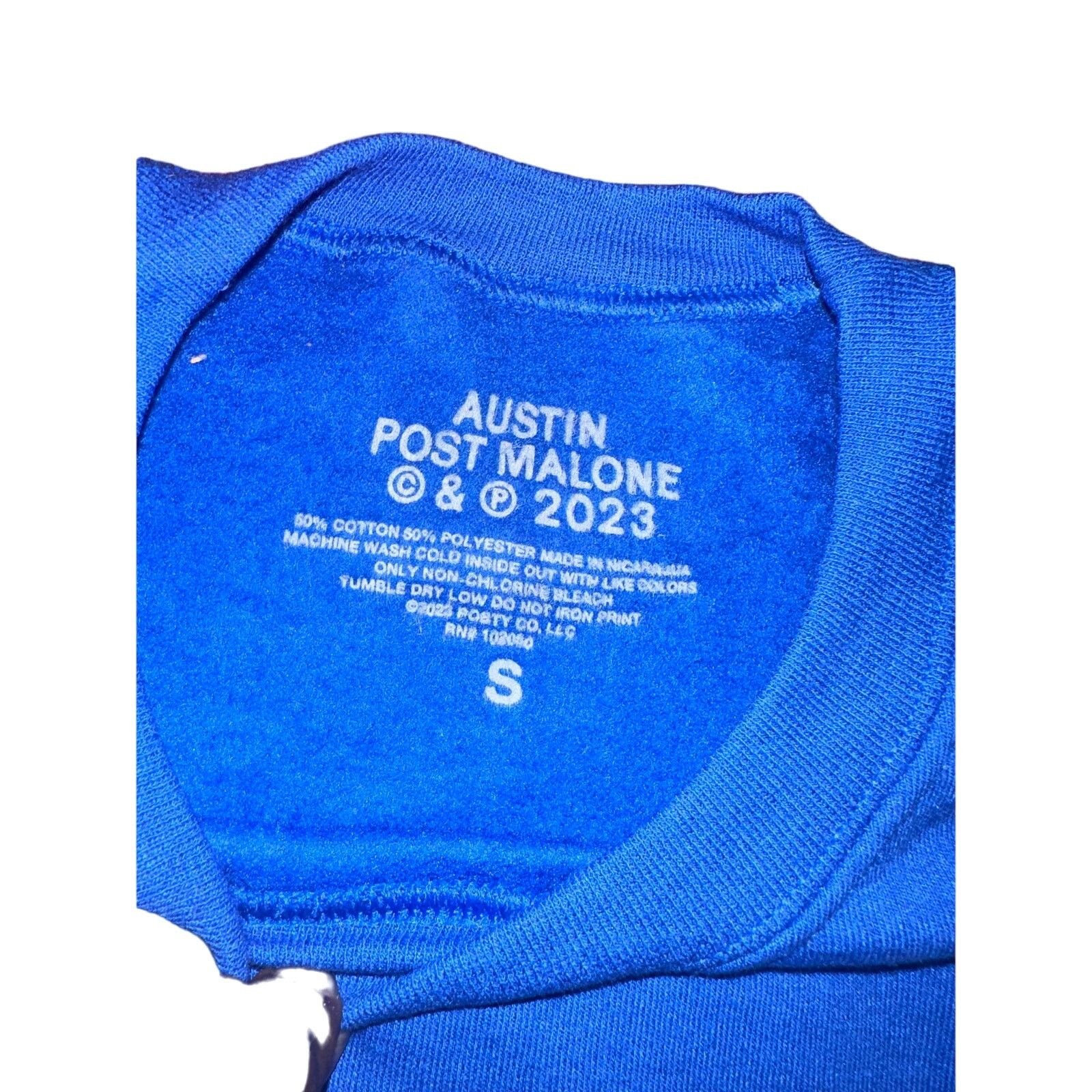 Rap Tees Post Malone - Blue Tour Crewneck - …I’d Be Crying Tour Size US S / EU 44-46 / 1 - 3 Thumbnail