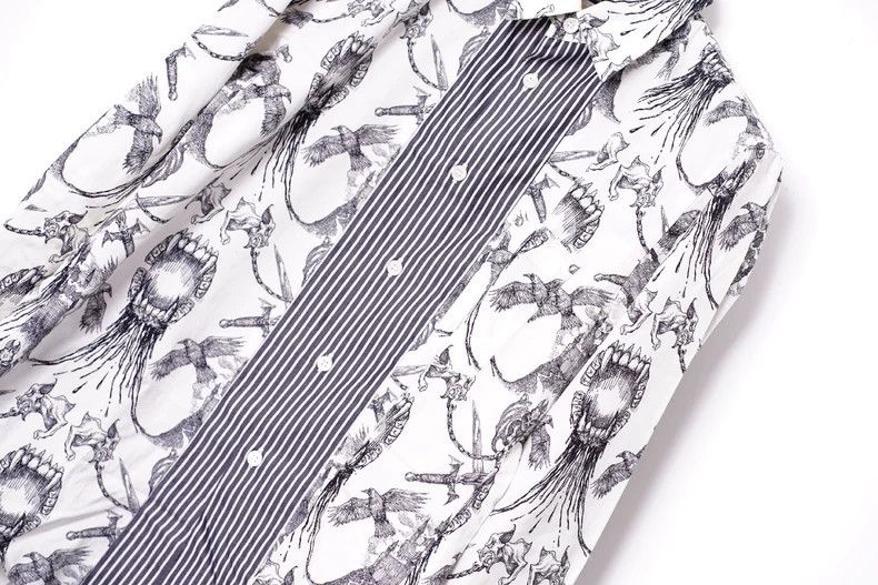 comme des garcons Dark Gothic printed shirt 2503-Nextarrow