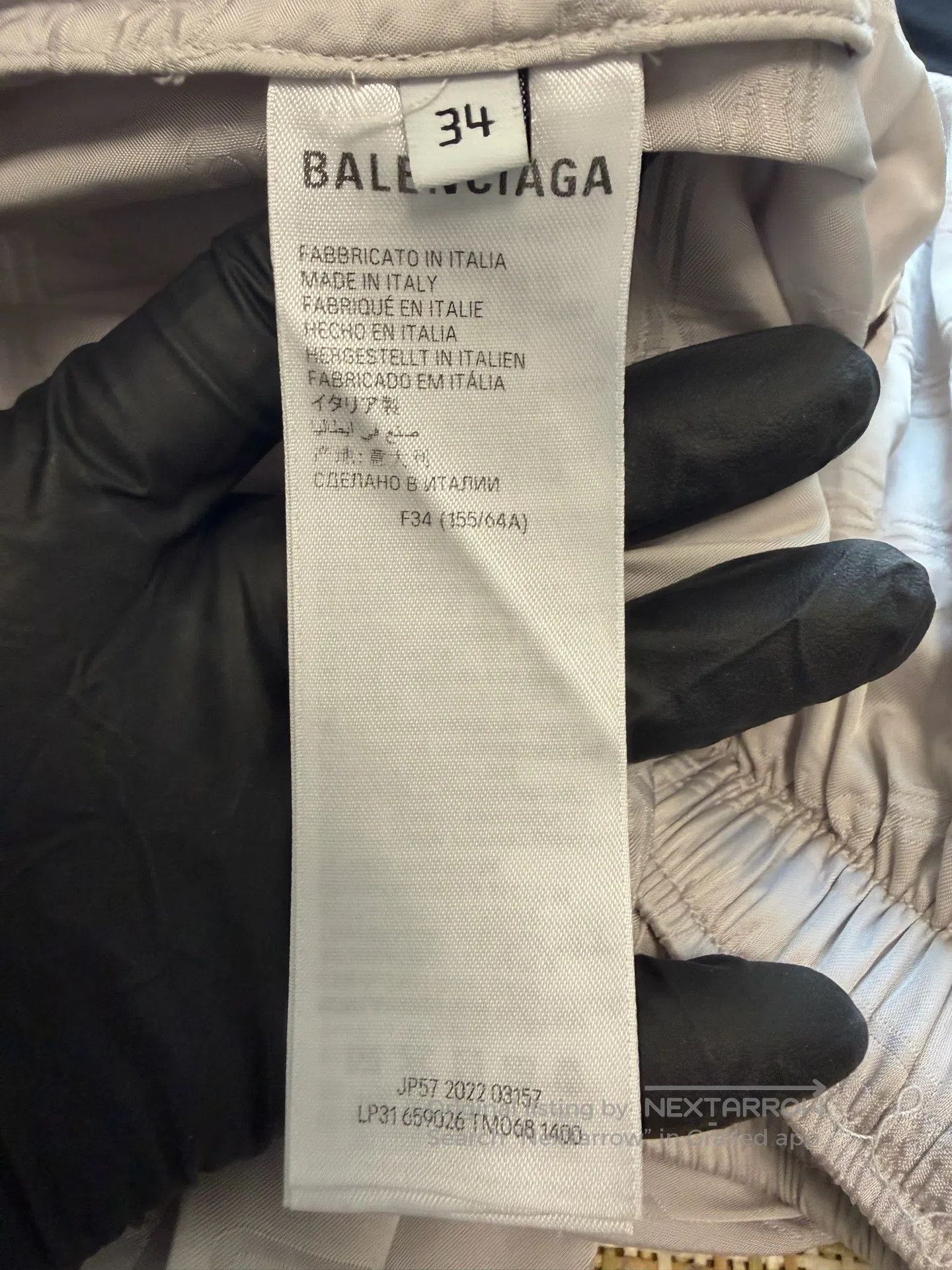 Balenciaga Balenciaga Full-Print Logo Pants Silk Fabric Pyjama Bottom Size 33" - 4 Thumbnail